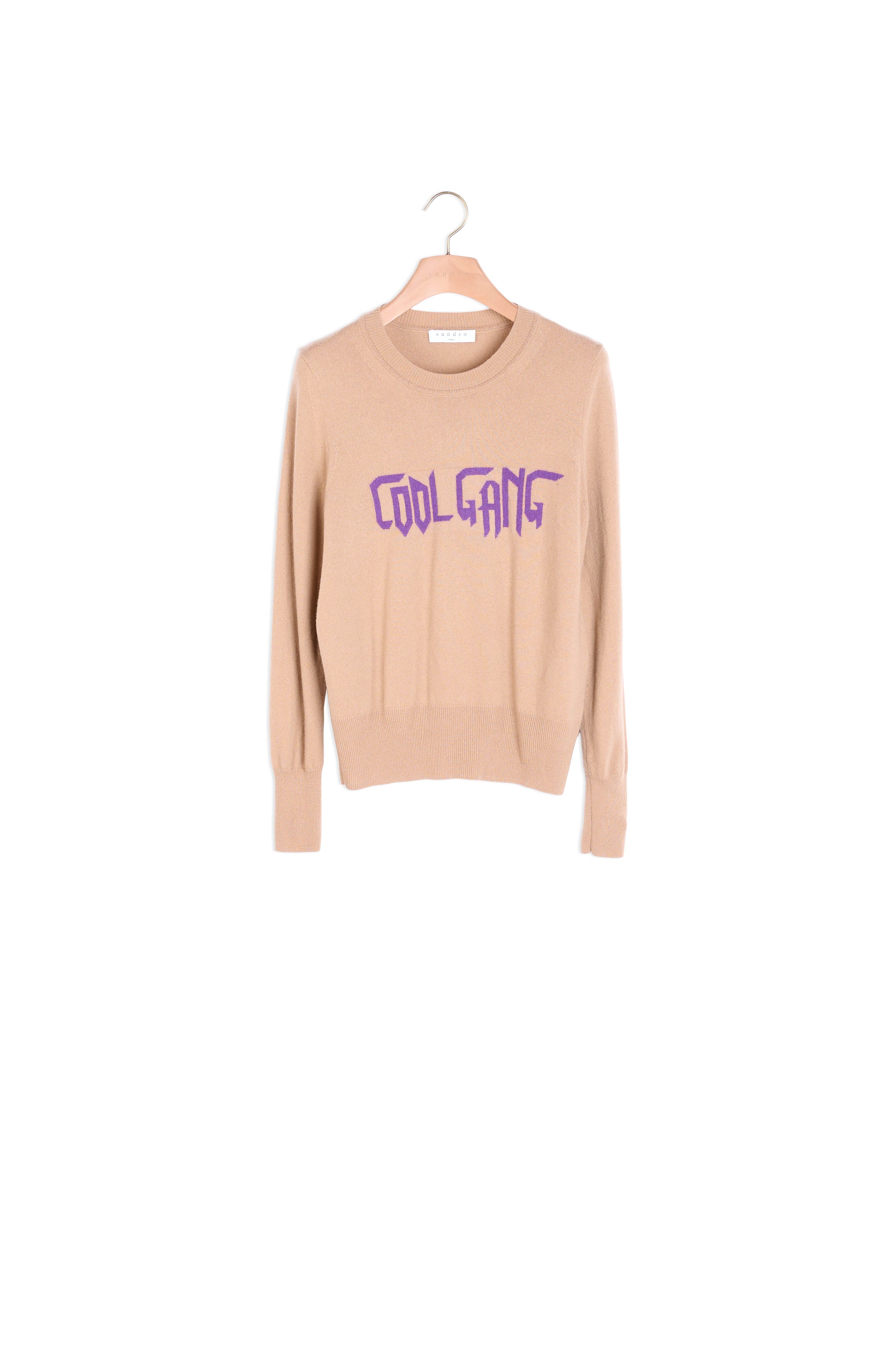 Pull laine et cachemire avec inscription Sandro seconde main
