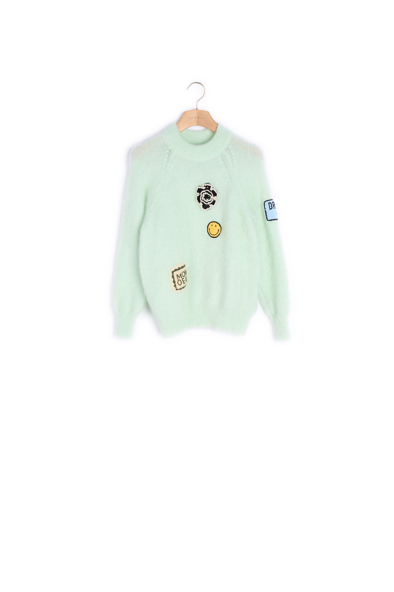 Pull Vert Amande Sandro seconde main