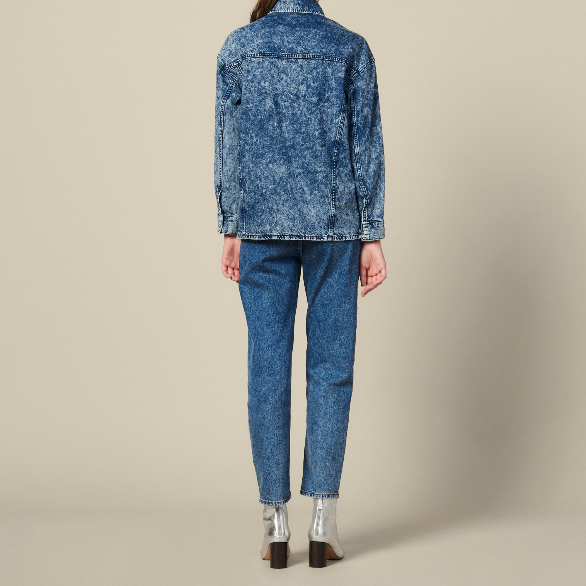 Chemise en jean ornée de studs Sandro seconde main