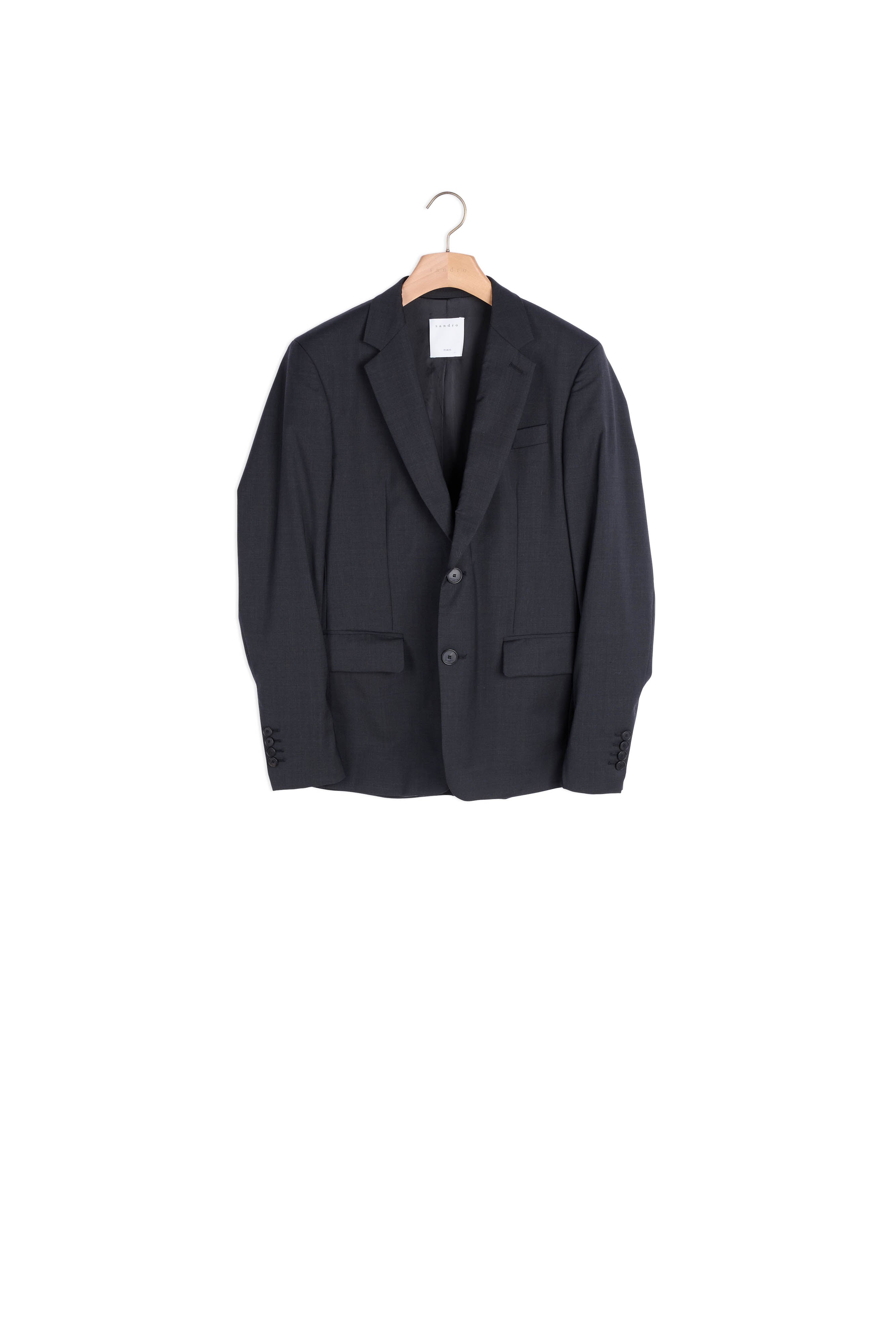 Veste de costume en laine vierge Sandro seconde main