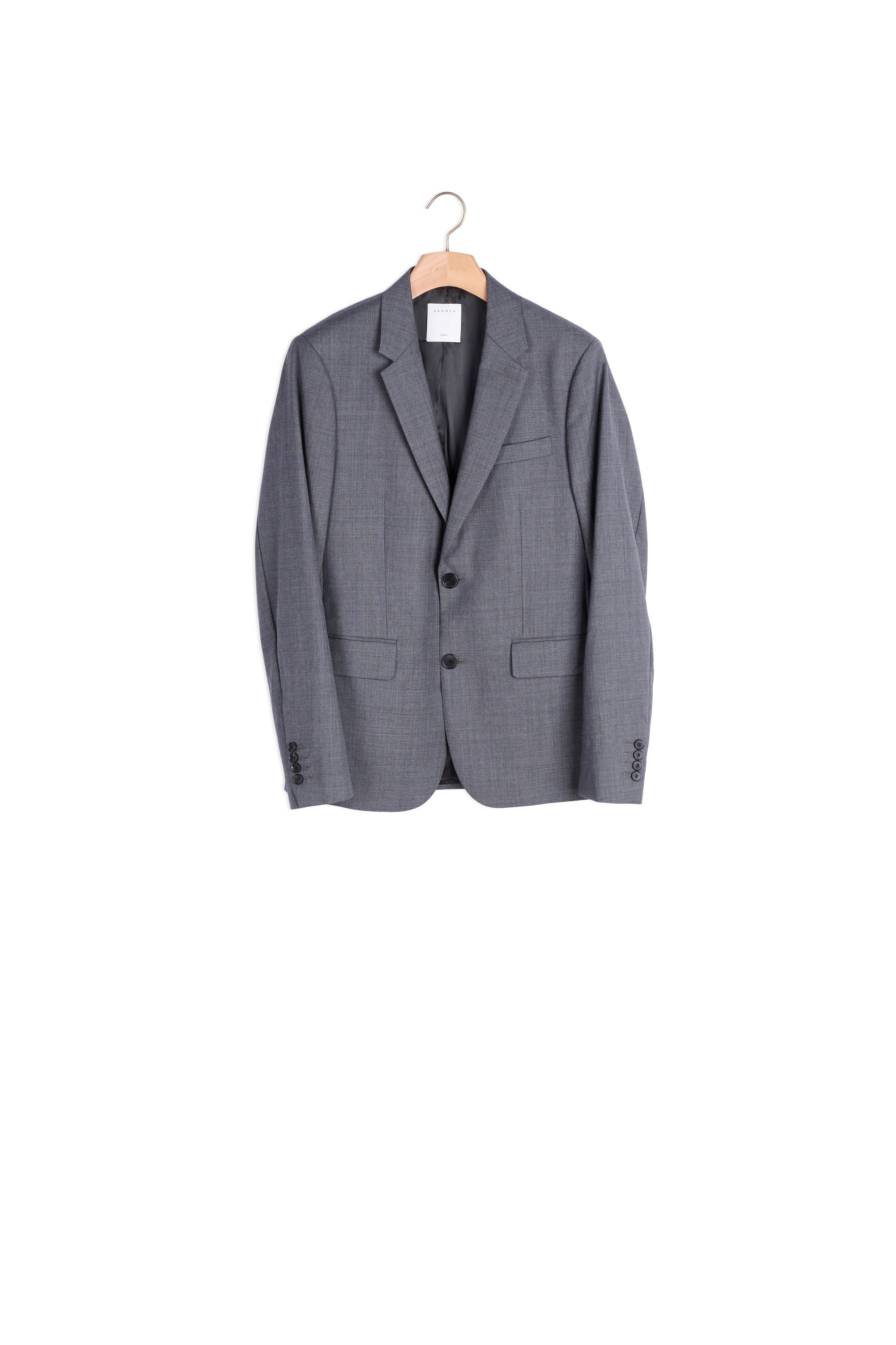 Veste de costume en laine vierge Sandro seconde main
