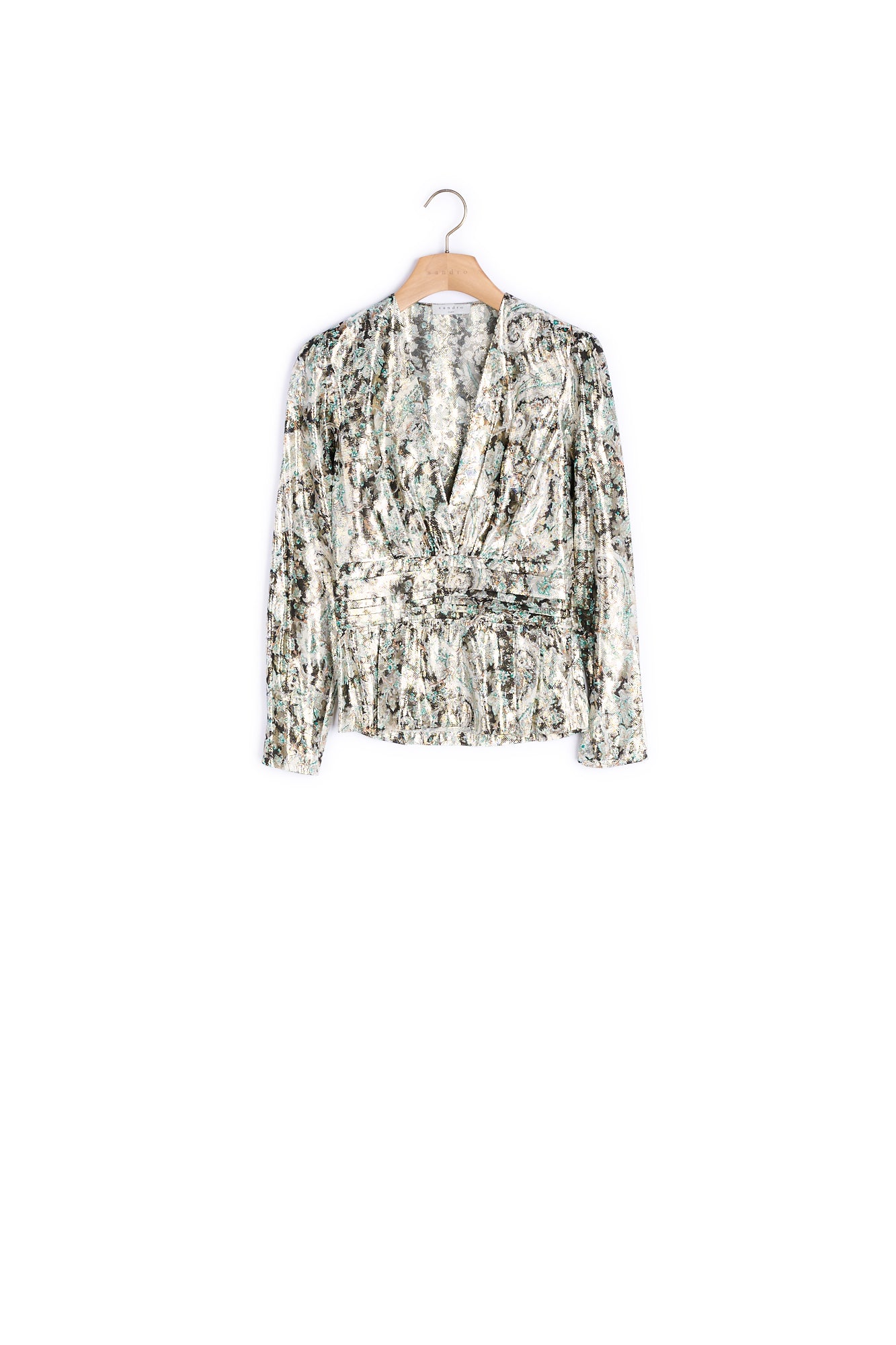 Top en jacquard lurex Sandro seconde main