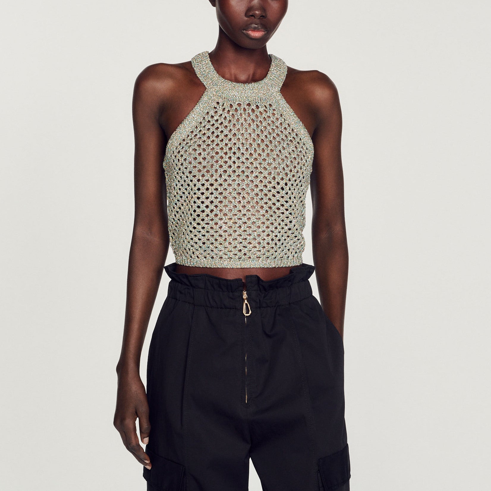 Top court en crochet Sandro seconde main