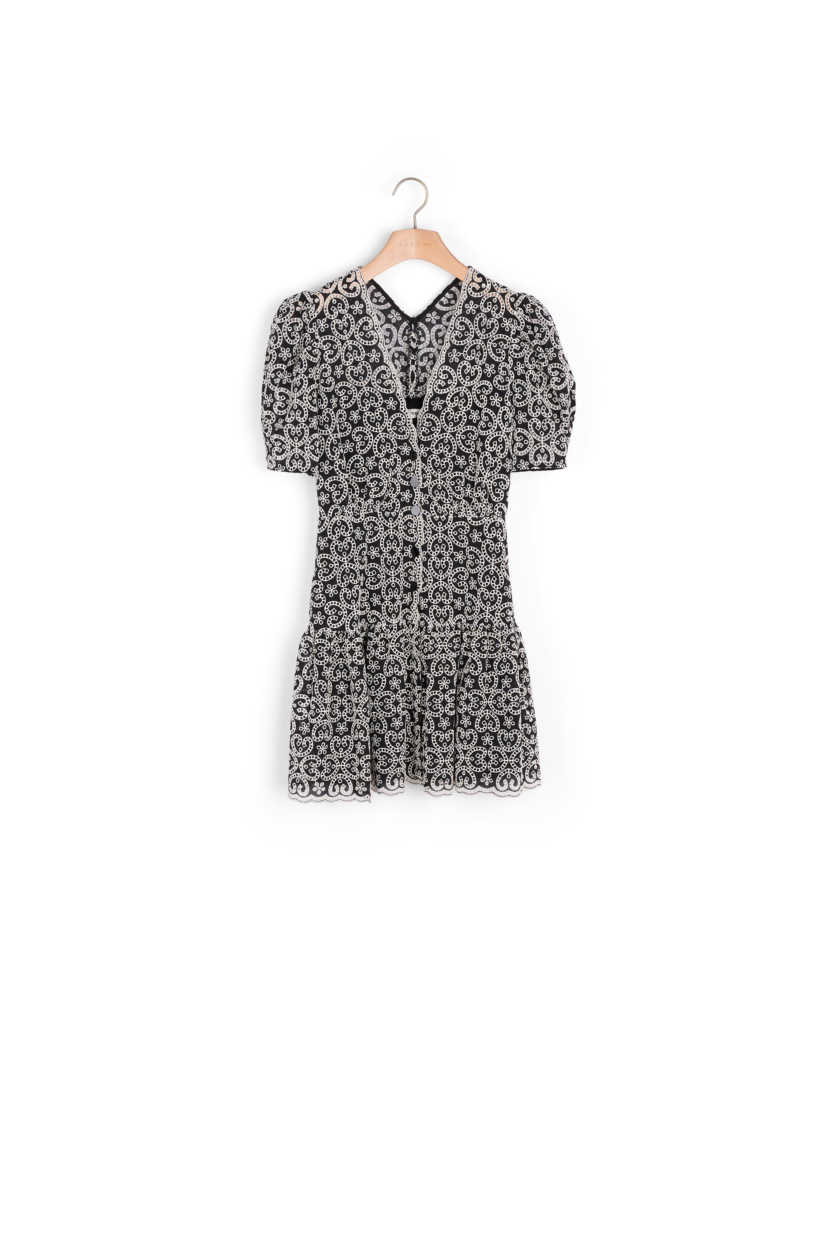 Robe courte en guipure Sandro seconde main