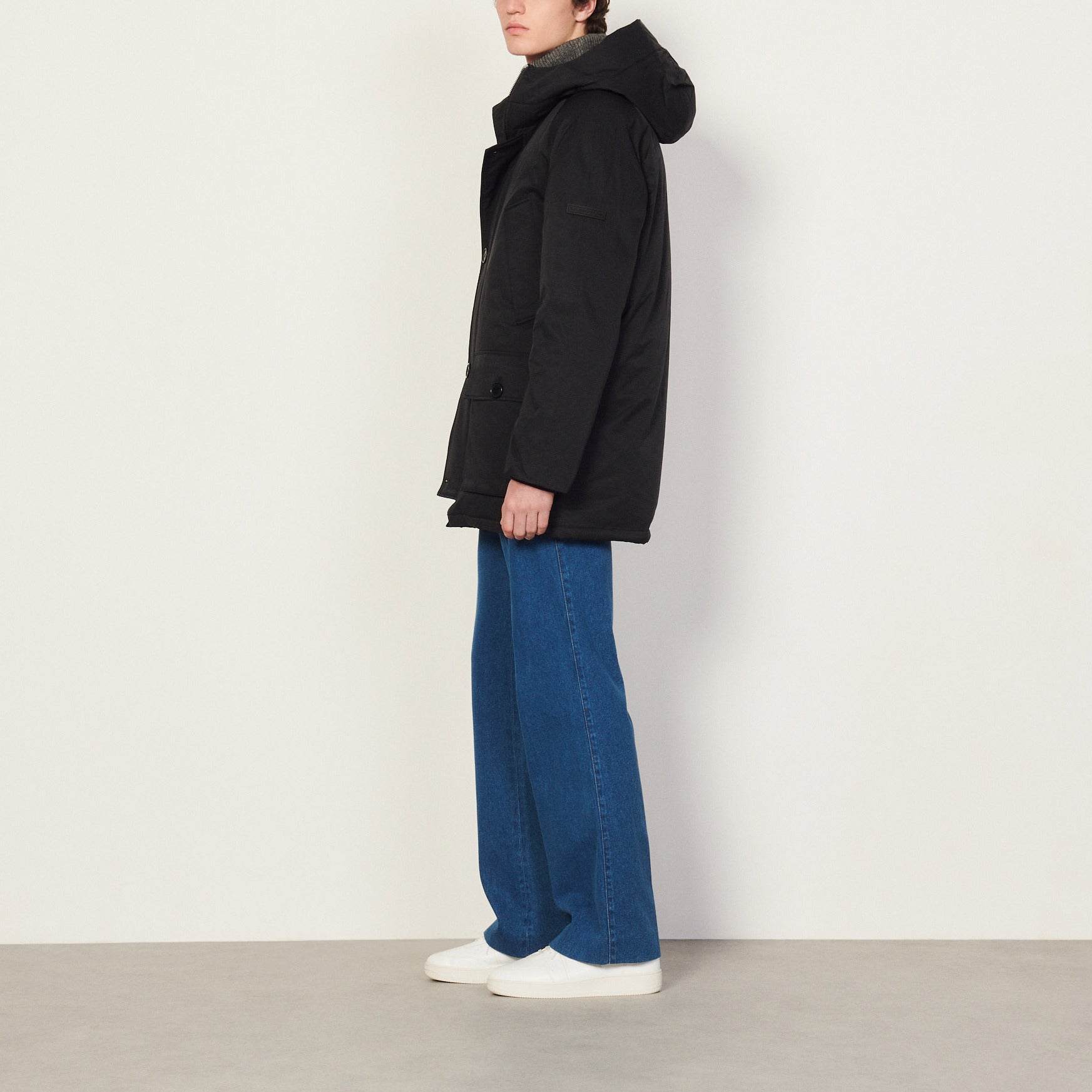 Manteau Noir Sandro seconde main