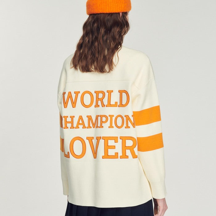 Pull en Maille à motifs contrastés Sandro seconde main