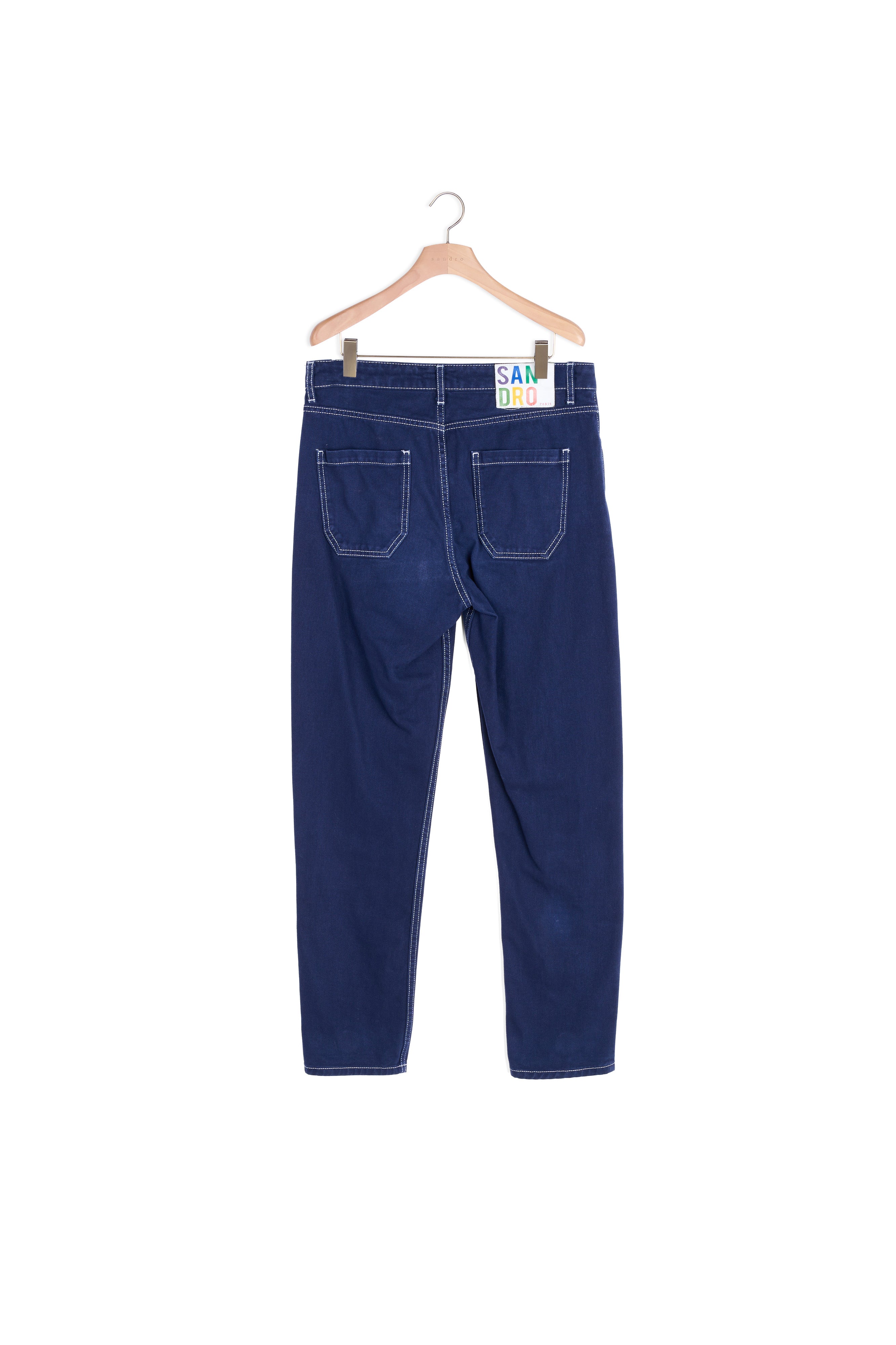 Jean à coutures contrastées Sandro seconde main