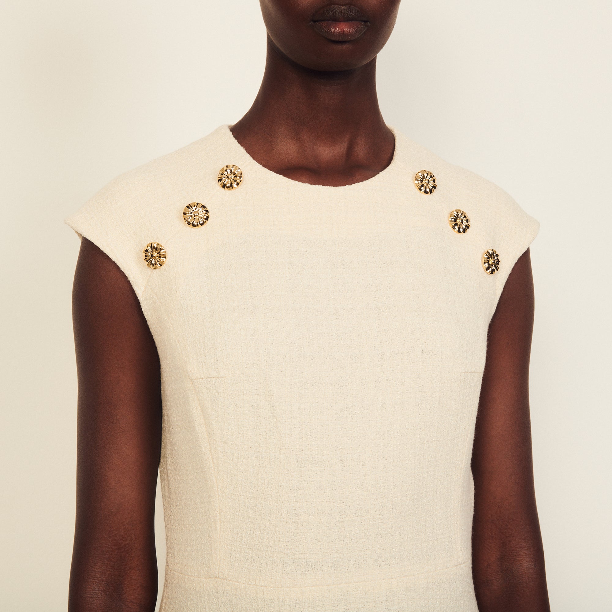 Robe courte en tweed Sandro seconde main