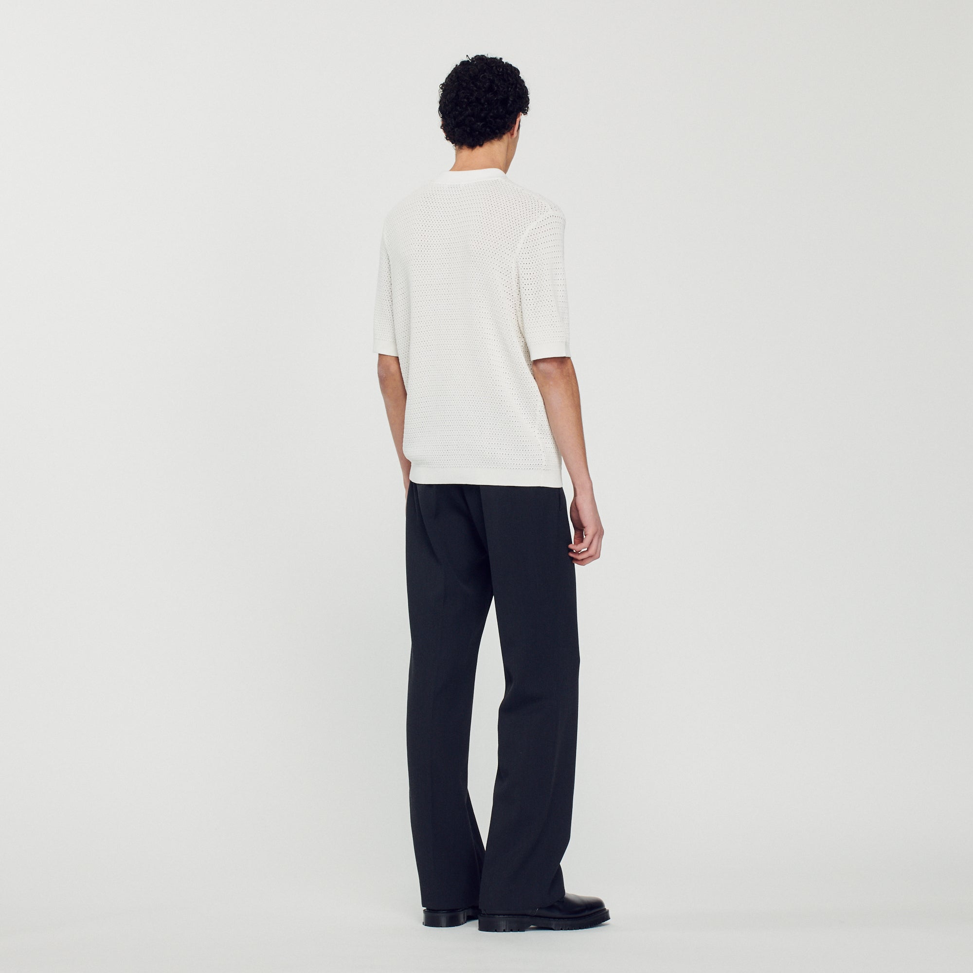 Pull polo manches courtes Sandro seconde main