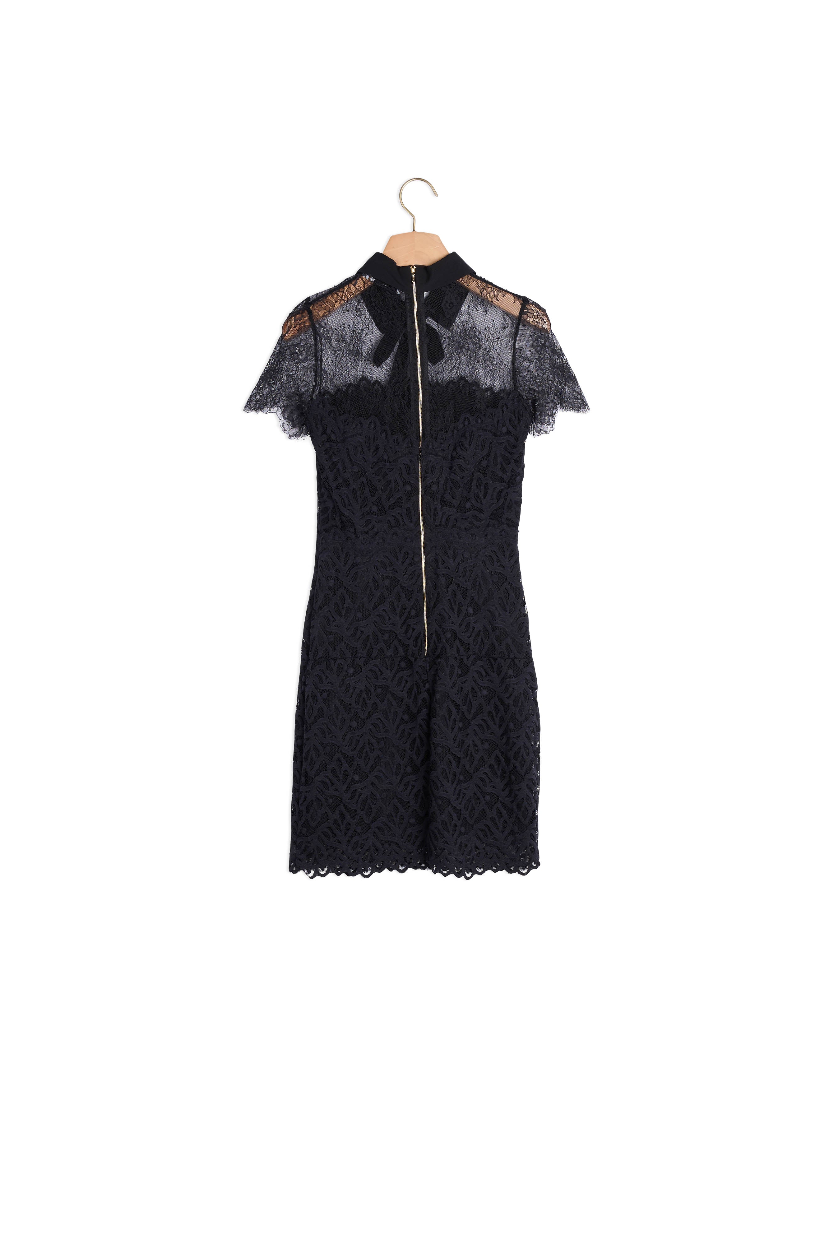 Robe dentelle bicolore Sandro seconde main