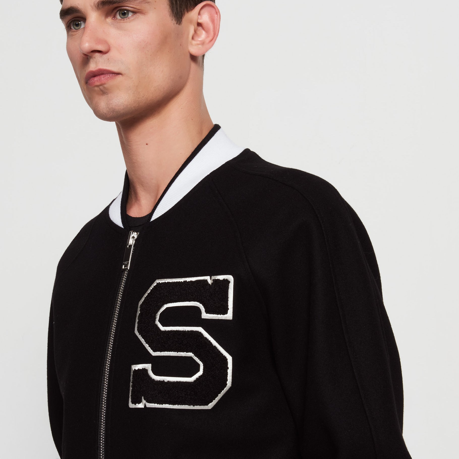 Blouson teddy à patch Sandro seconde main