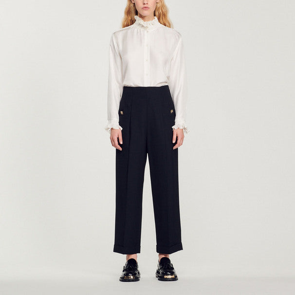 Pantalon taille haute Sandro seconde main