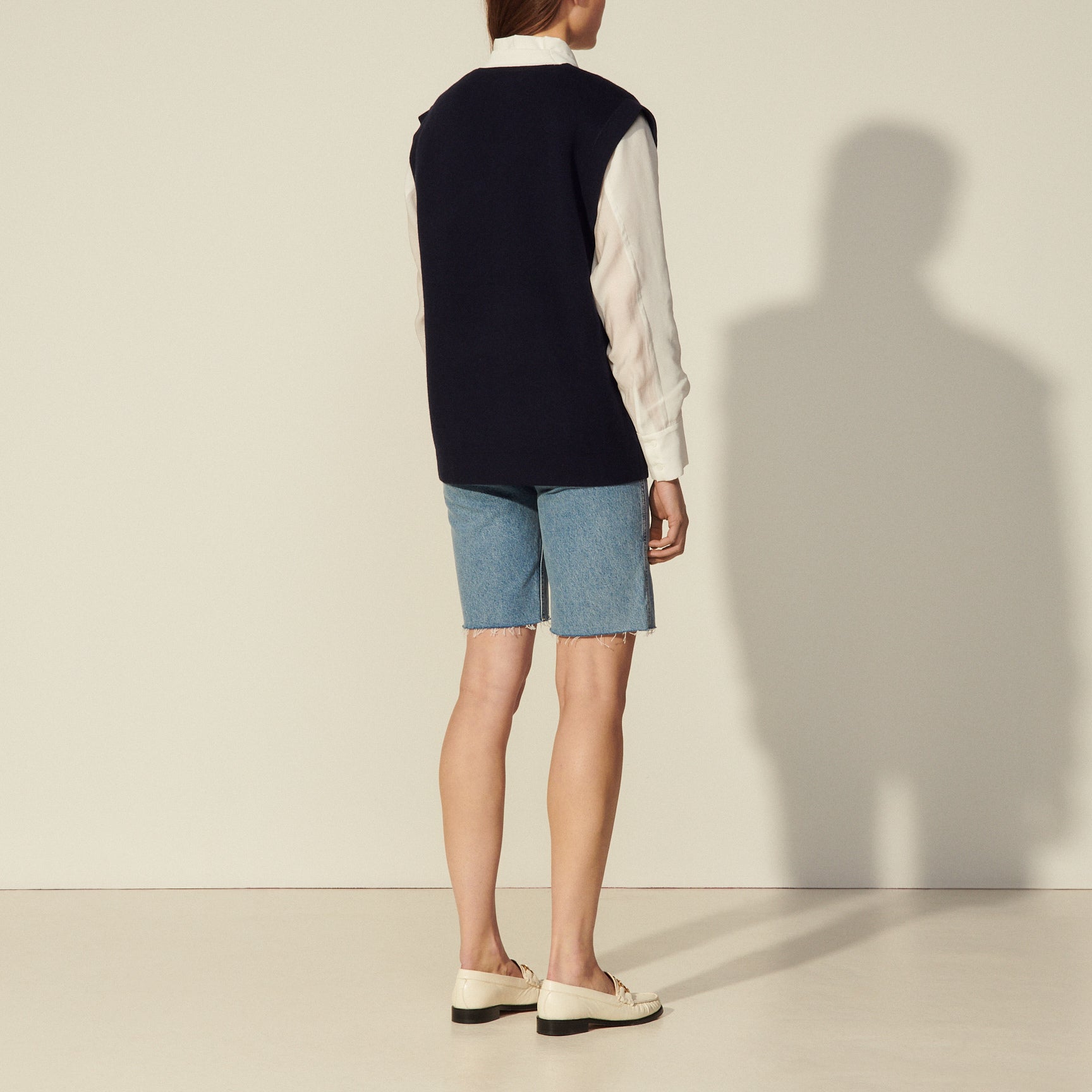 Cardi-coat oversize sans manches Sandro seconde main