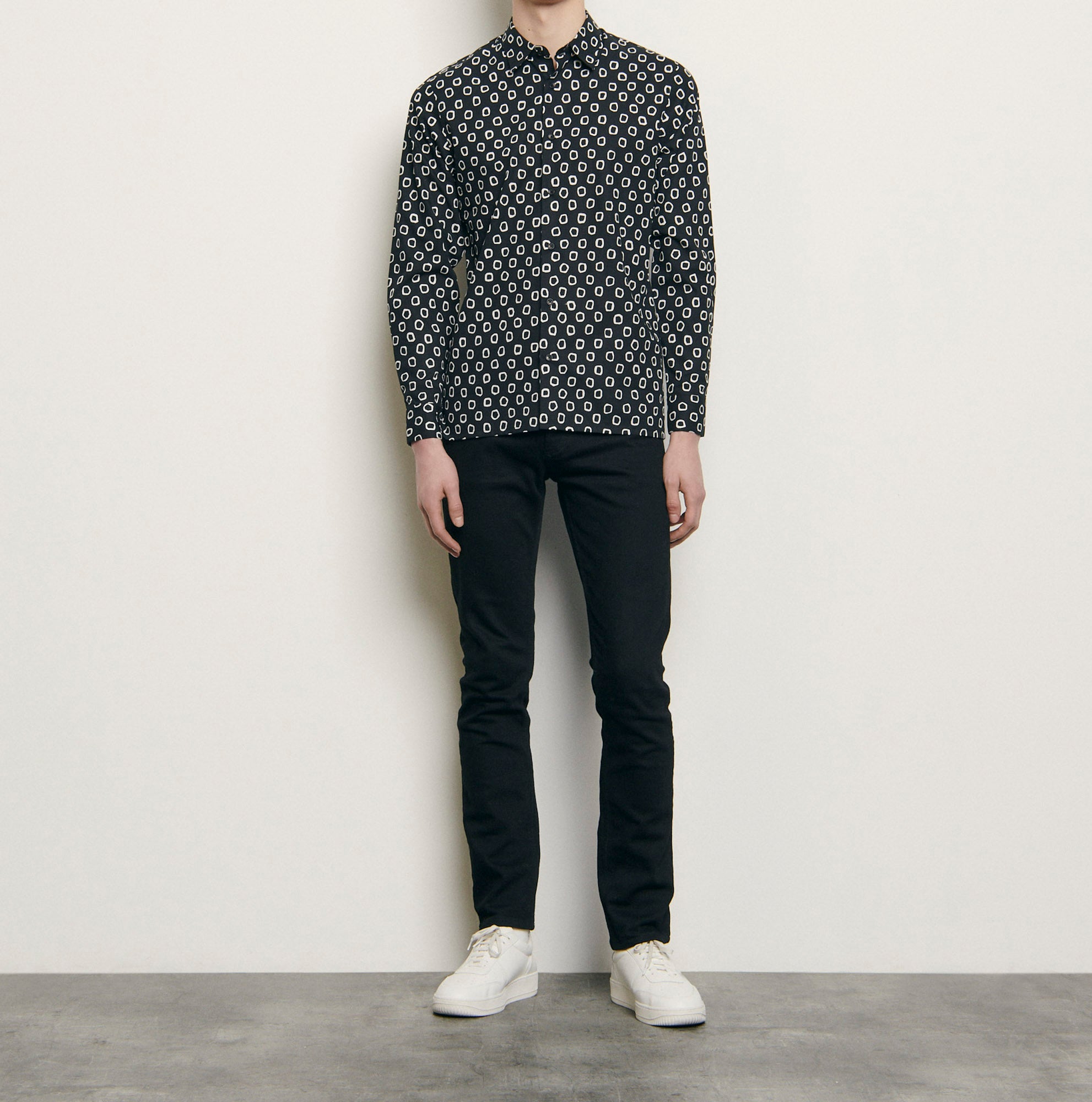 Chemise en coton imprimé Sandro seconde main