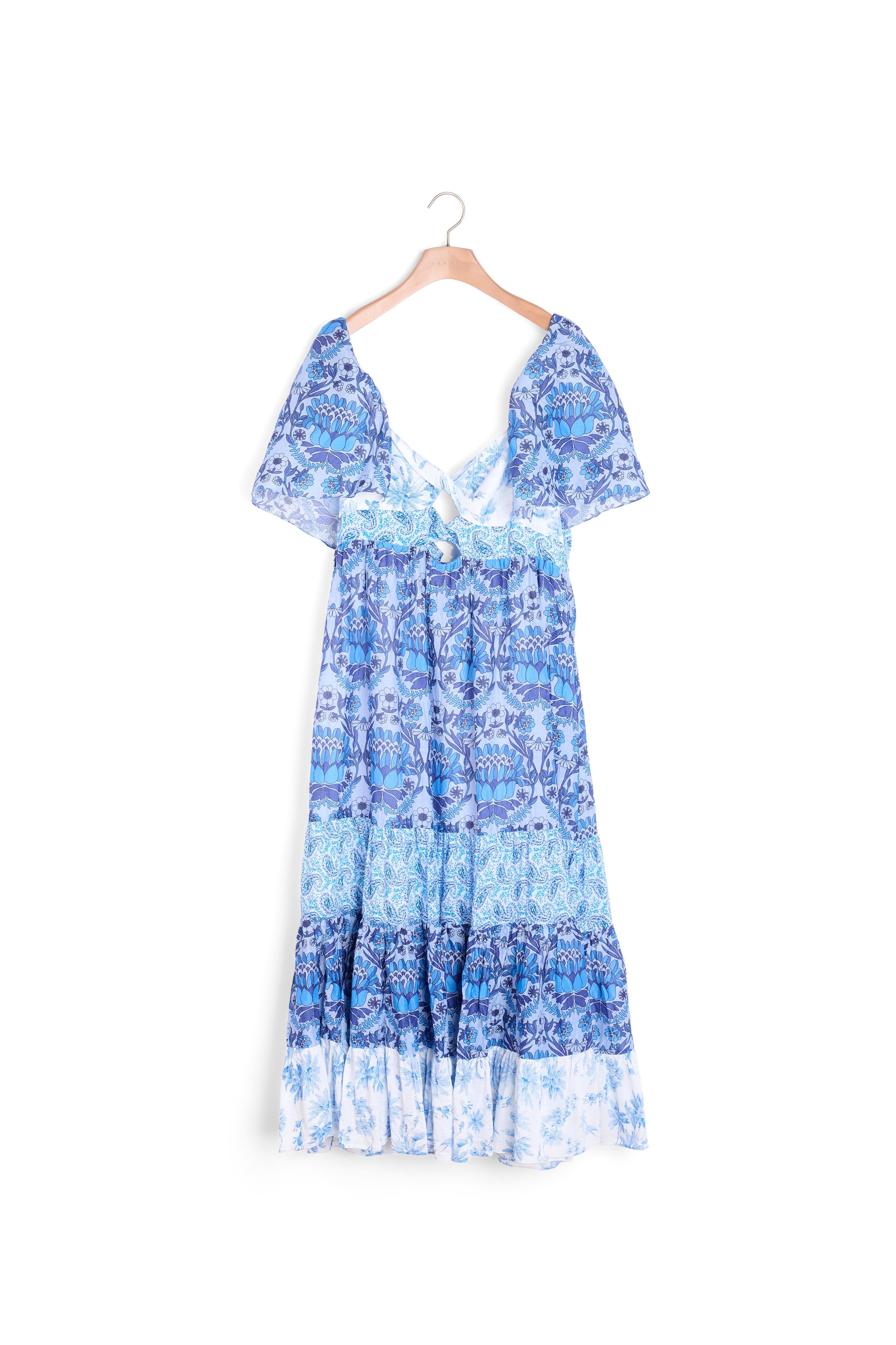 Robe longue imprimé foulard Sandro seconde main