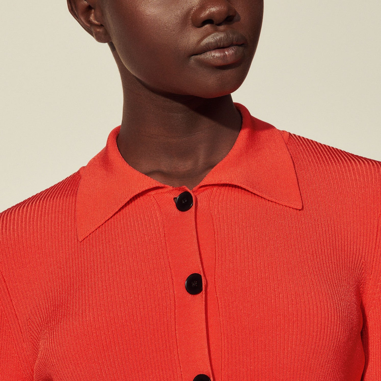 Cardigan court à col Chemise Sandro seconde main