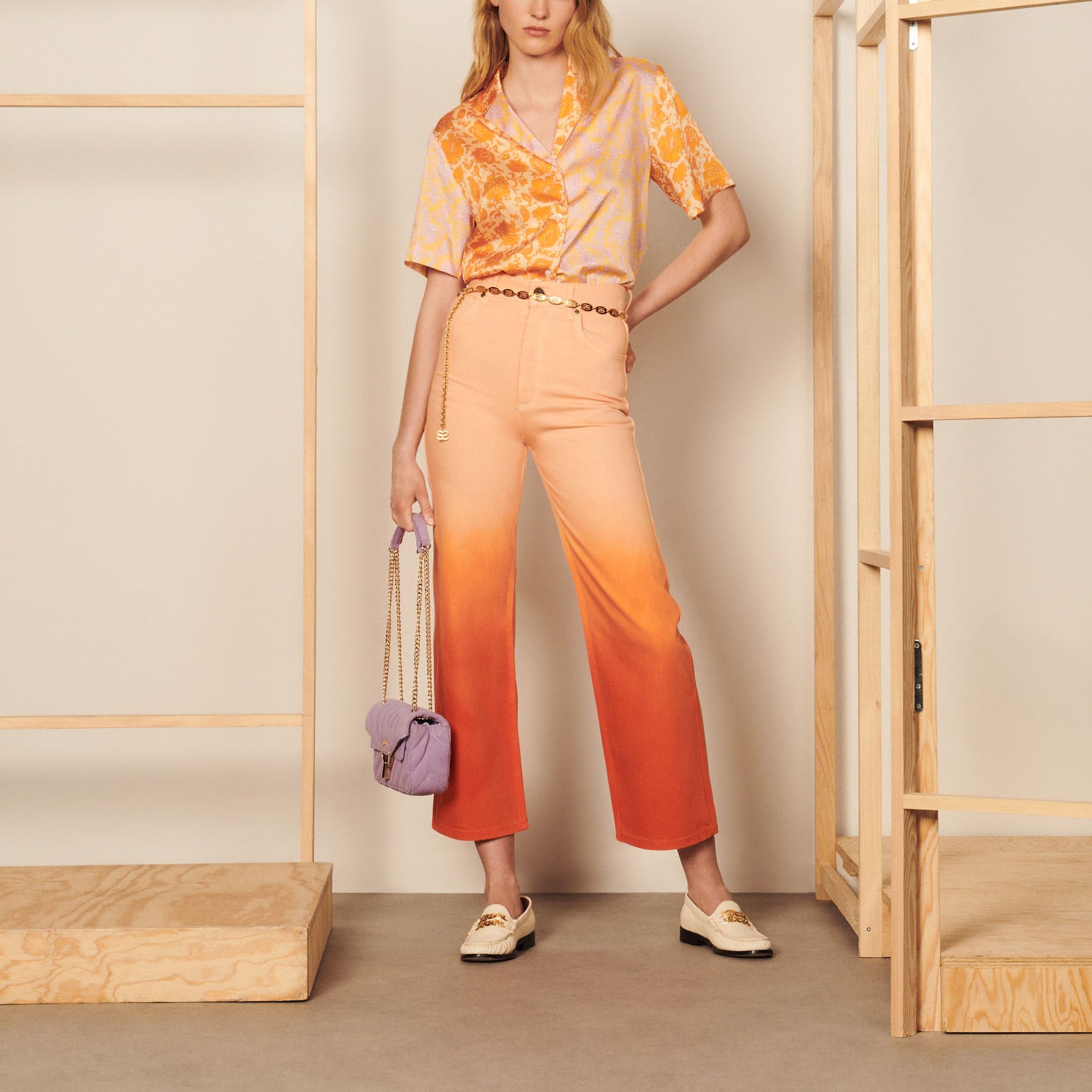 Jean droit effet dégradé Sandro seconde main