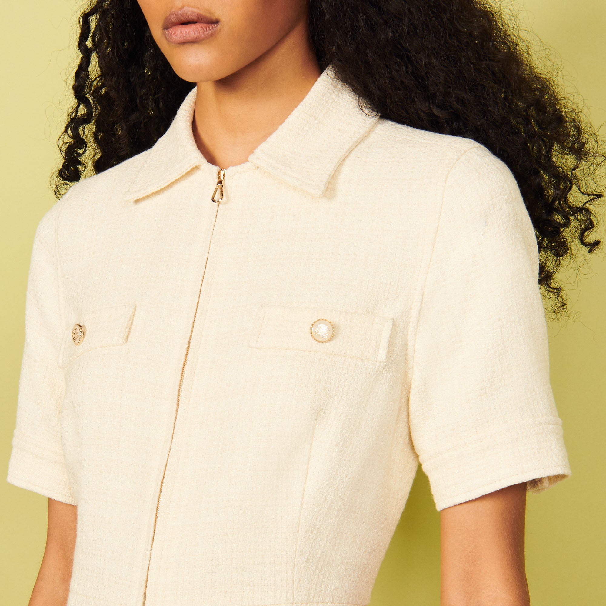 CombiShort en tweed zippée Sandro seconde main