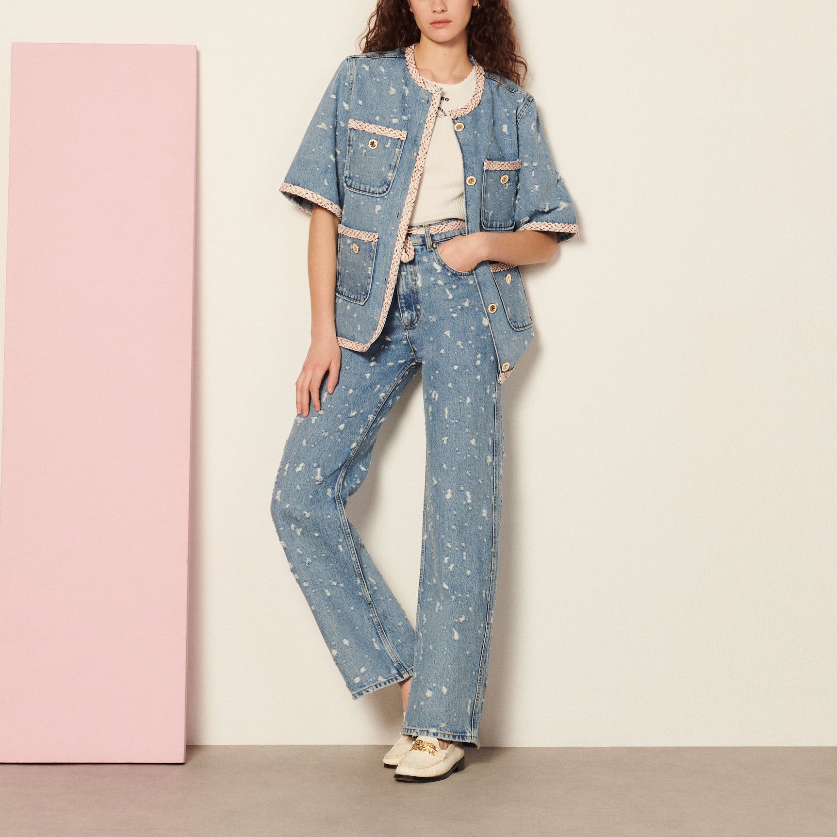 Jean effet déchiré Sandro seconde main