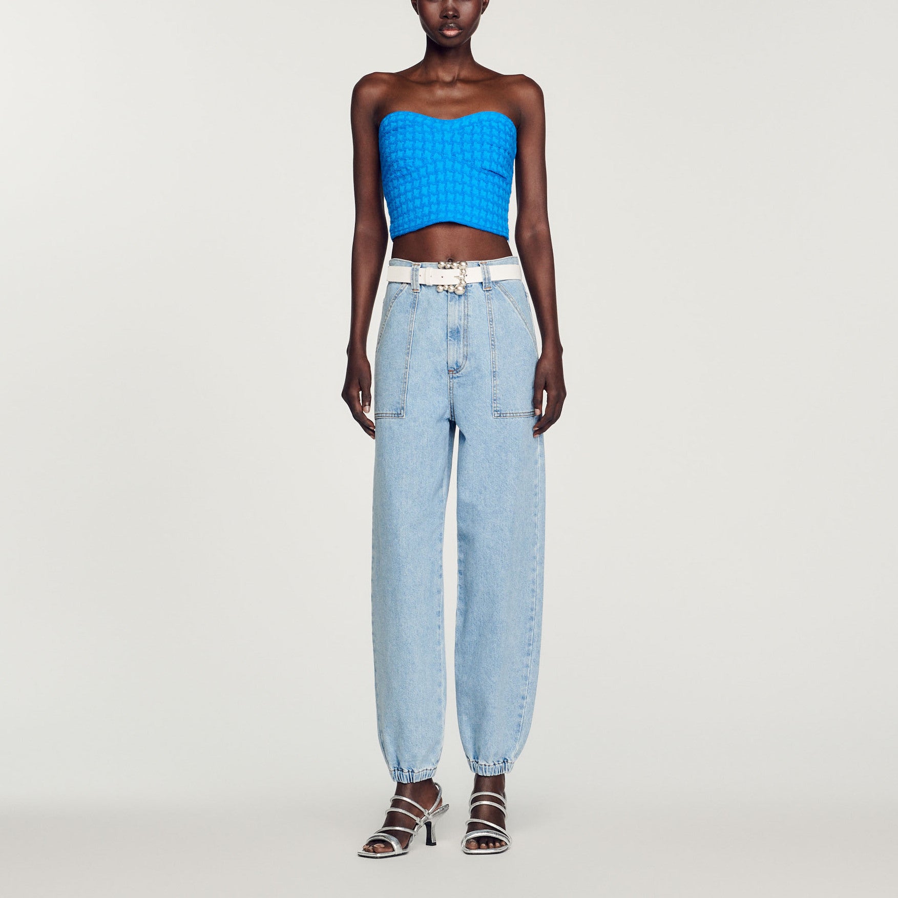 Bustier court en tweed Sandro seconde main