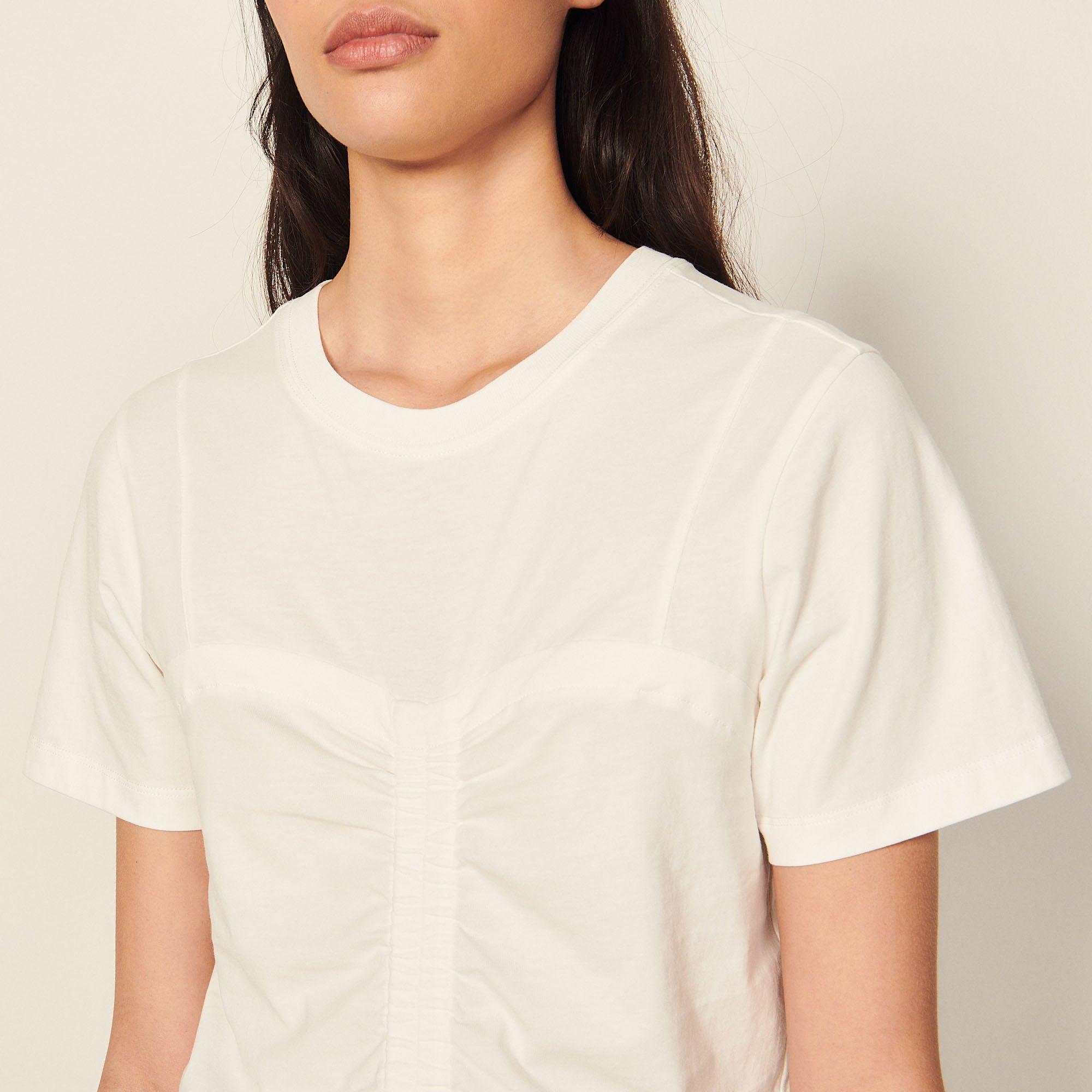 T-shirt façon corset Sandro seconde main