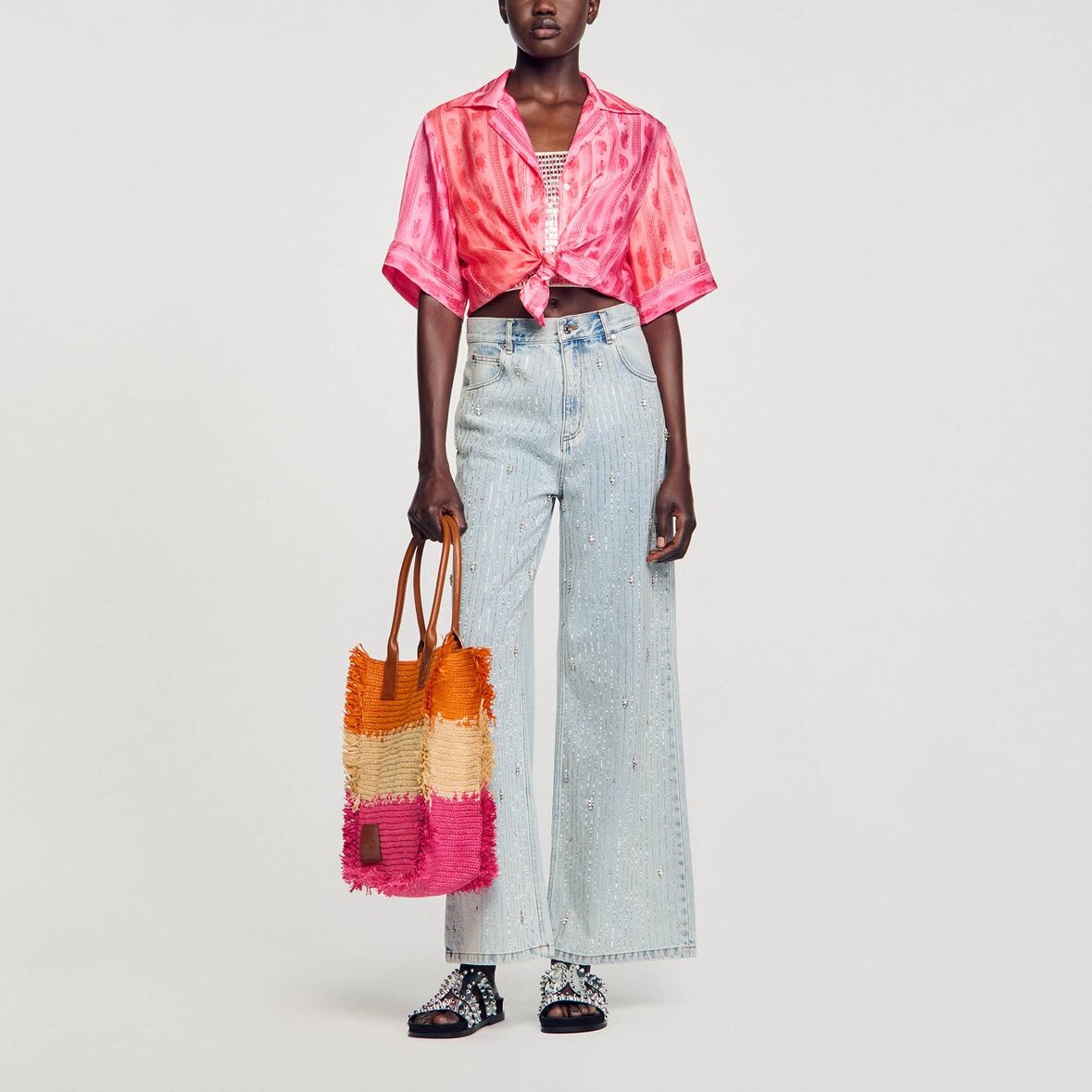 Chemise imprimé paisley Sandro seconde main