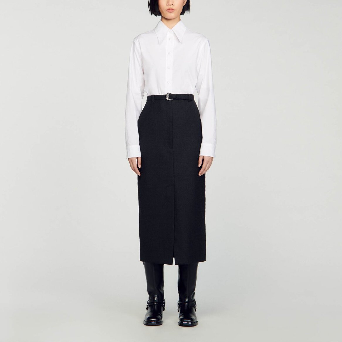 Jupe crayon boucle western Sandro seconde main