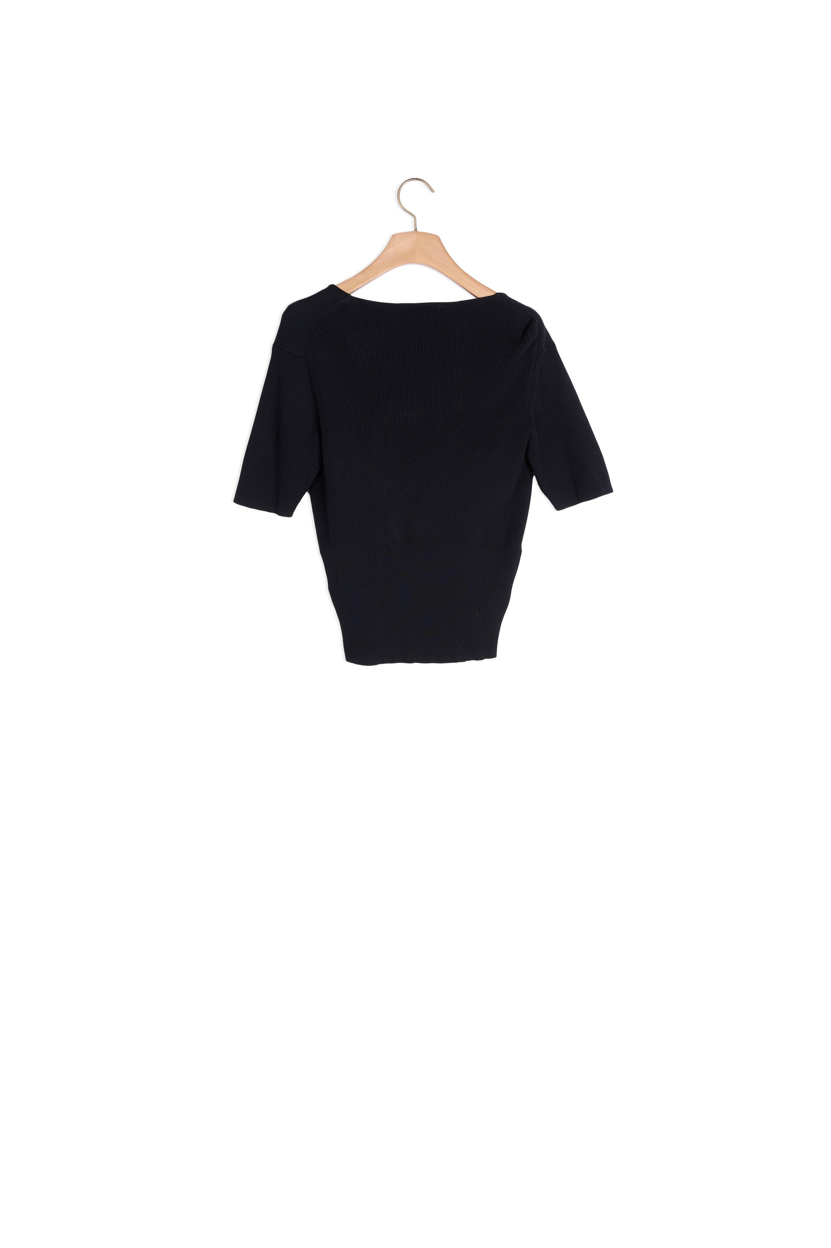 Top court en Maille côtelée Sandro seconde main