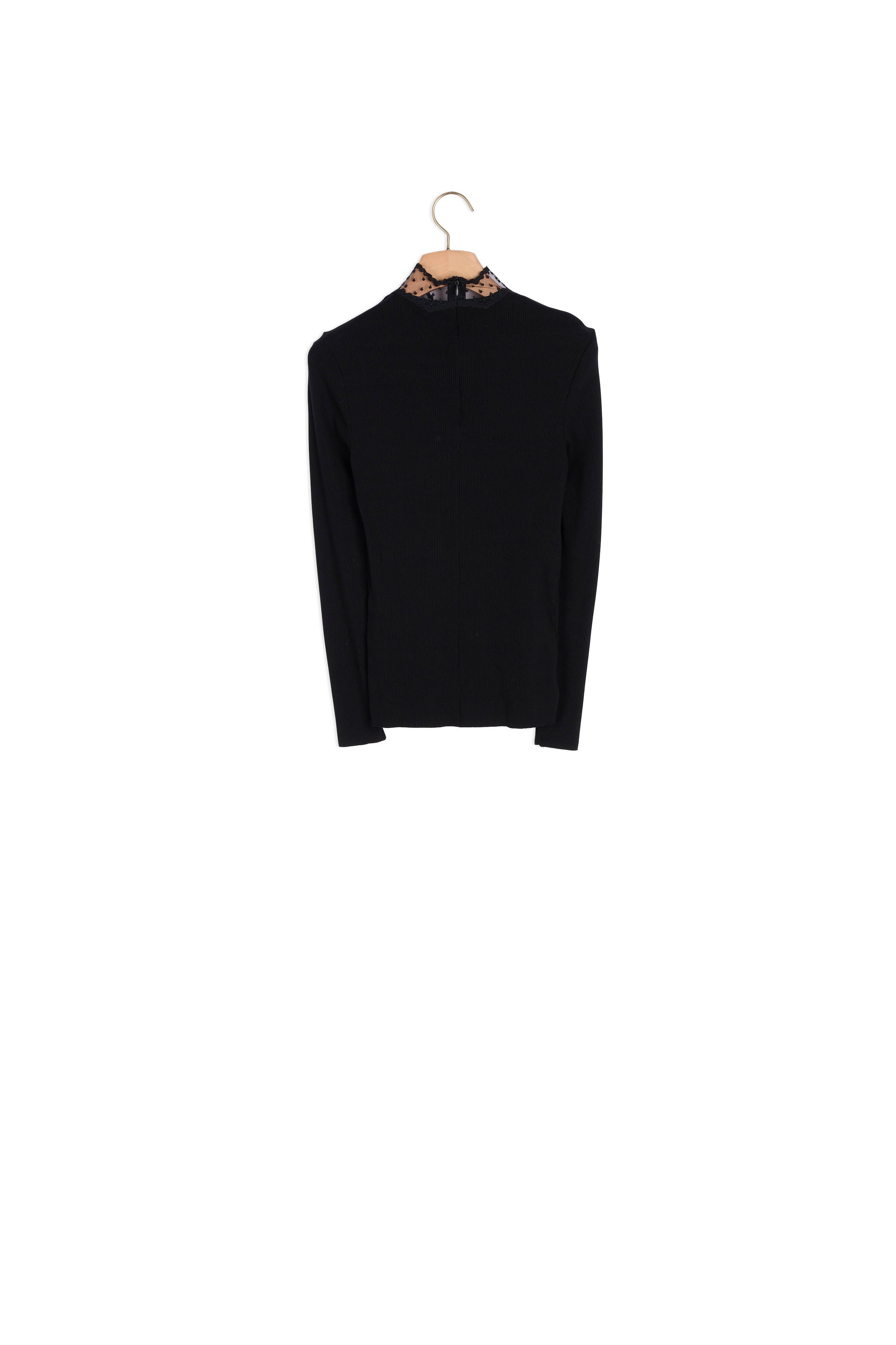 T-shirt à plastron en dentelle Sandro seconde main