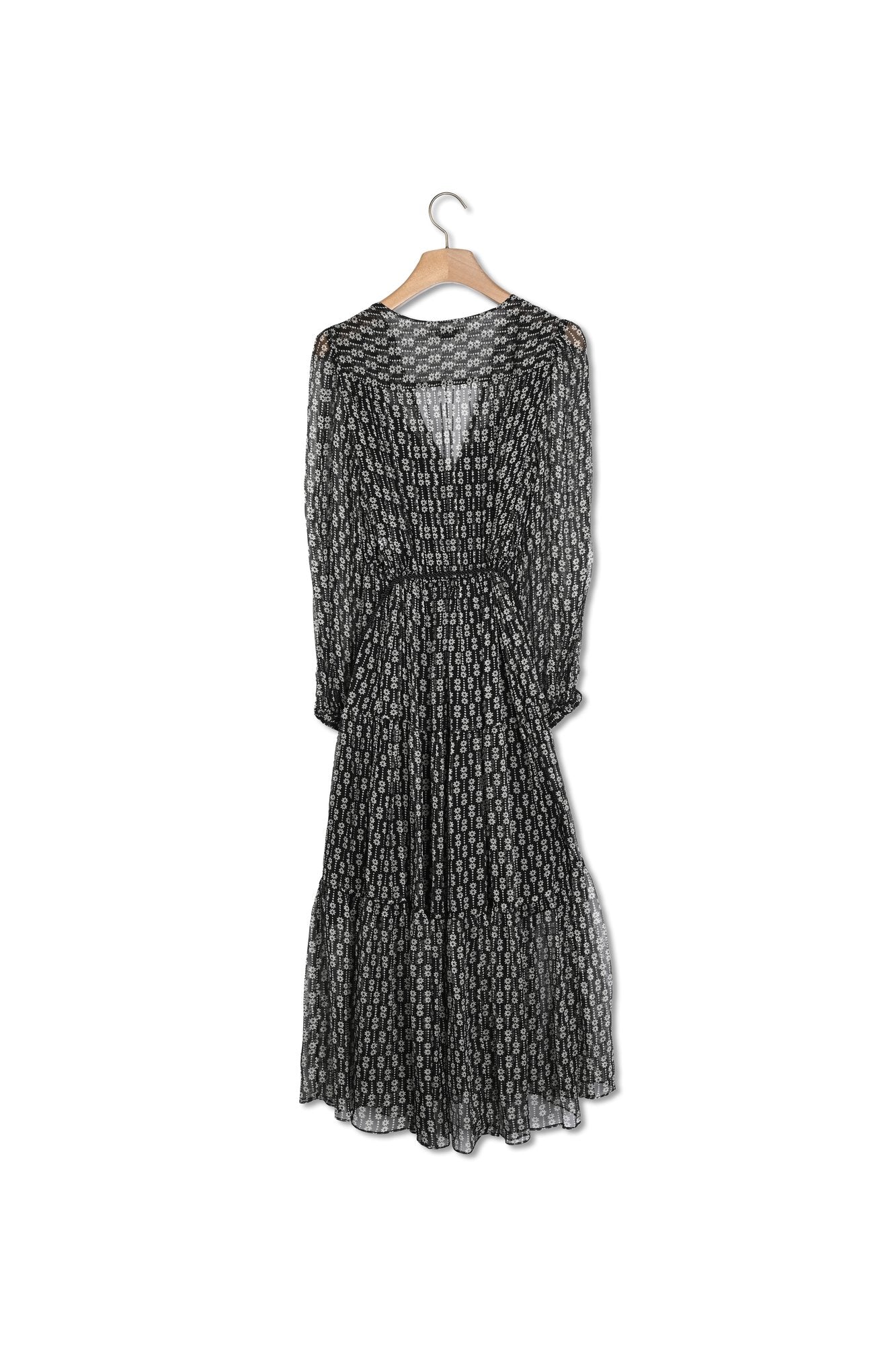 Robe imprimé noir et blanc Sandro seconde main