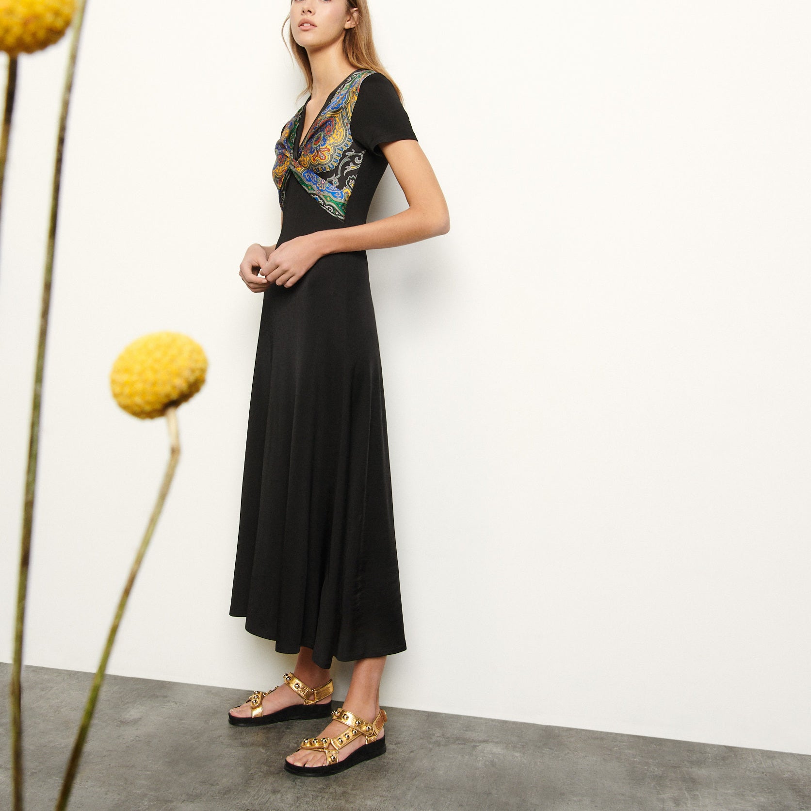 Robe en jersey avec empiècement Sandro seconde main