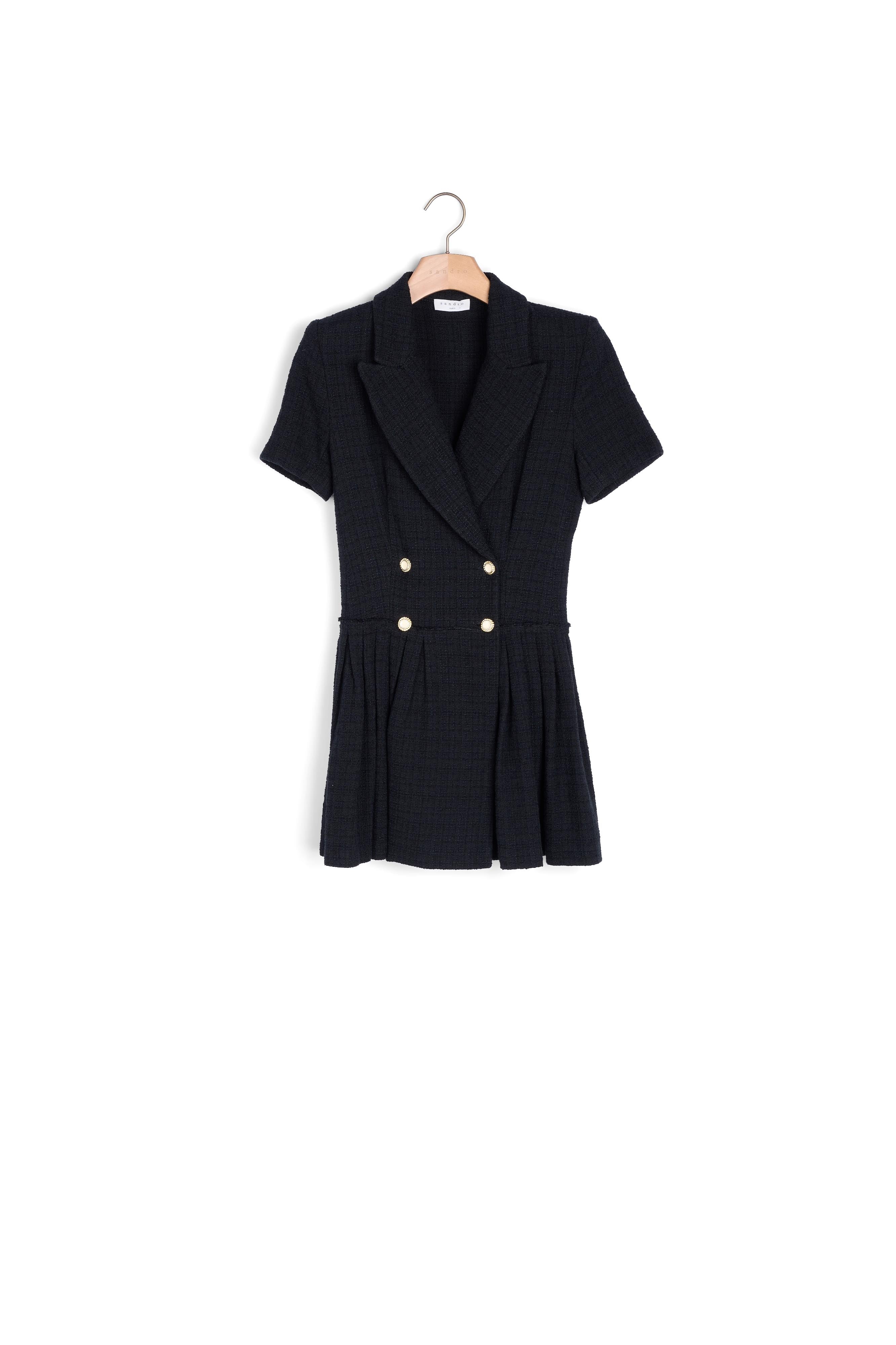 Robe courte en tweed Sandro seconde main