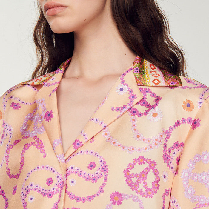 Chemise fluide imprimé Peace&Love Sandro seconde main
