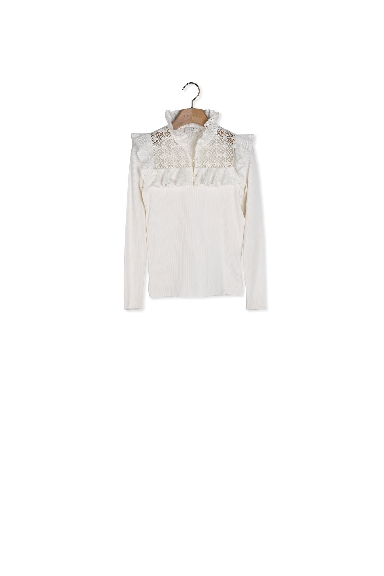 T-shirt à manches longues mix matières Sandro seconde main