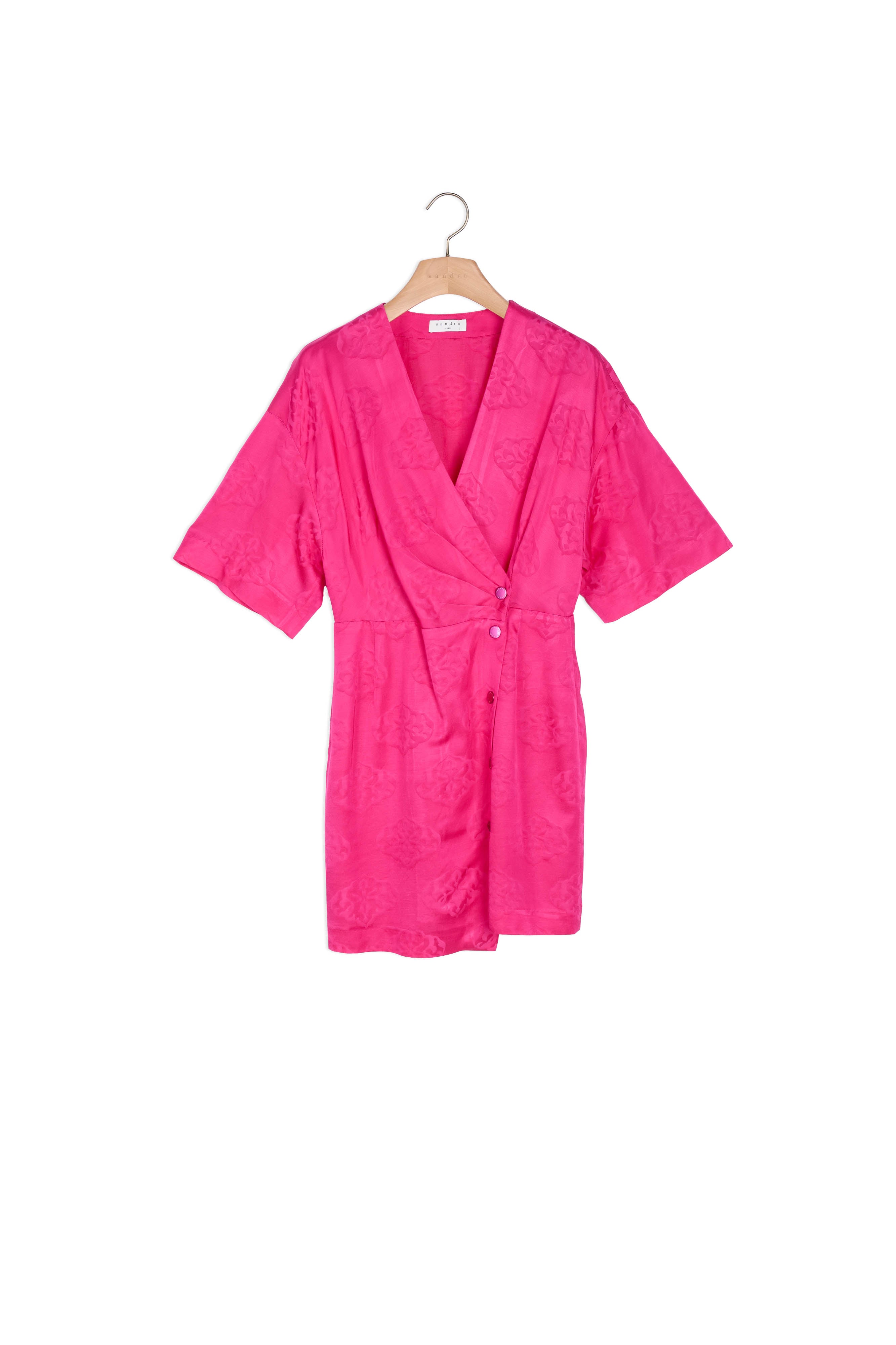 Robe portefeuille en jacquard Sandro seconde main