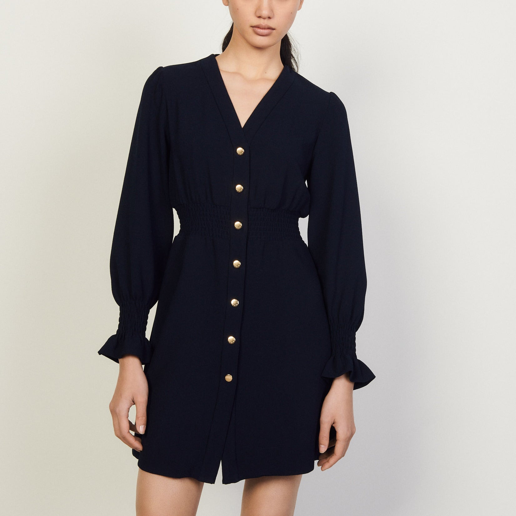 Robe à pressions et ceinture smockée Sandro seconde main