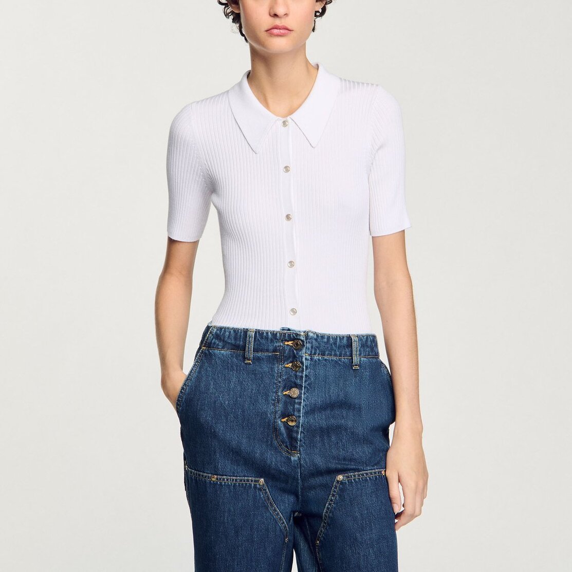 Cardigan en maille côtelée Sandro seconde main