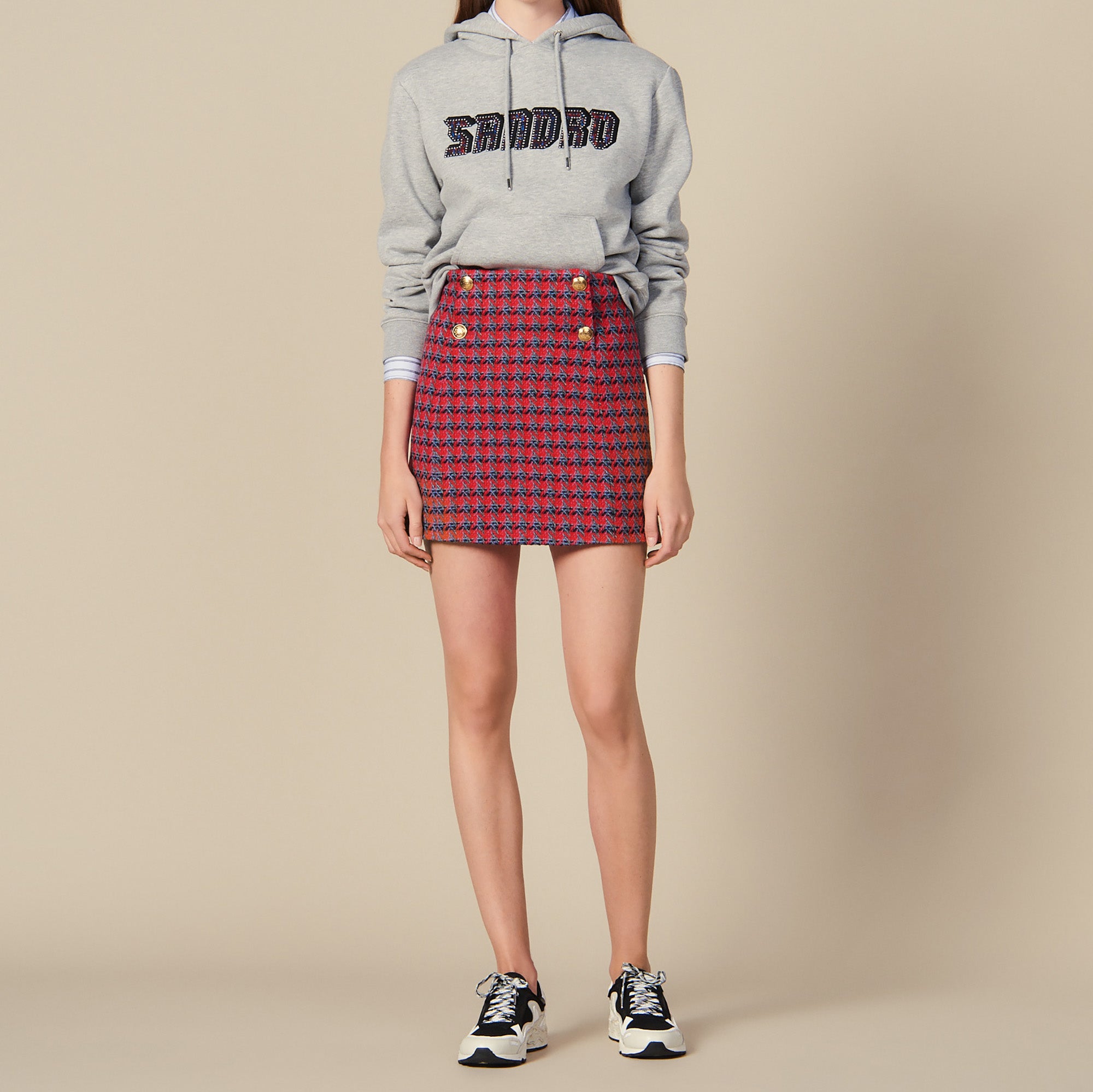 Jupe courte en tweed Sandro seconde main