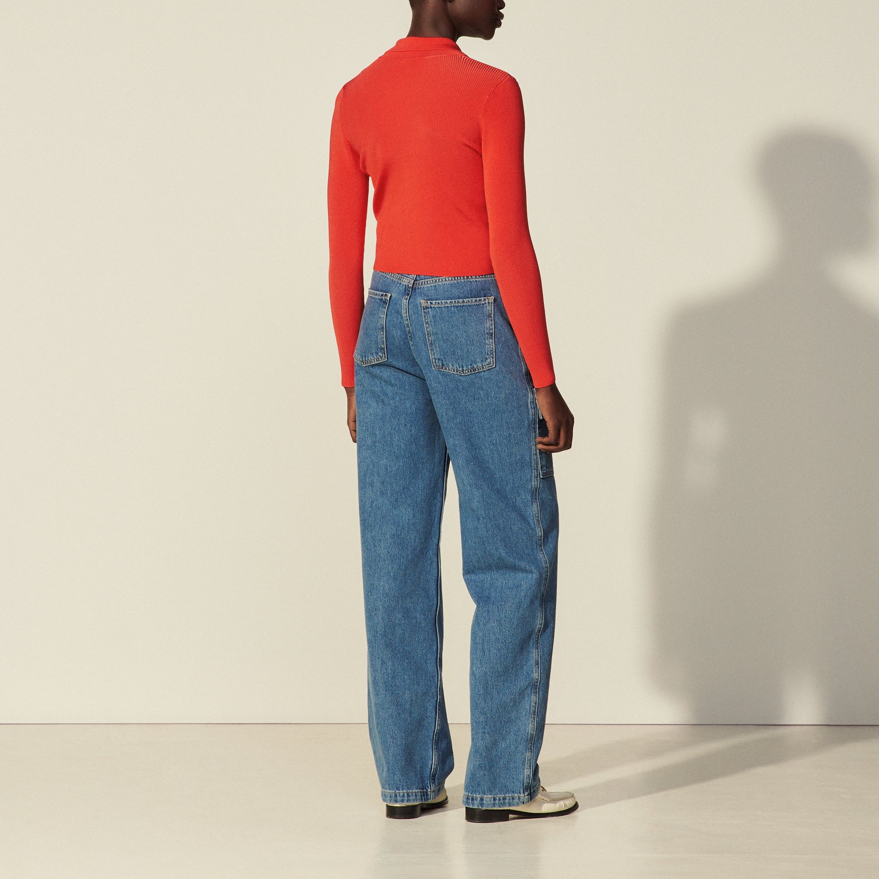 Cardigan court à col Chemise Sandro seconde main