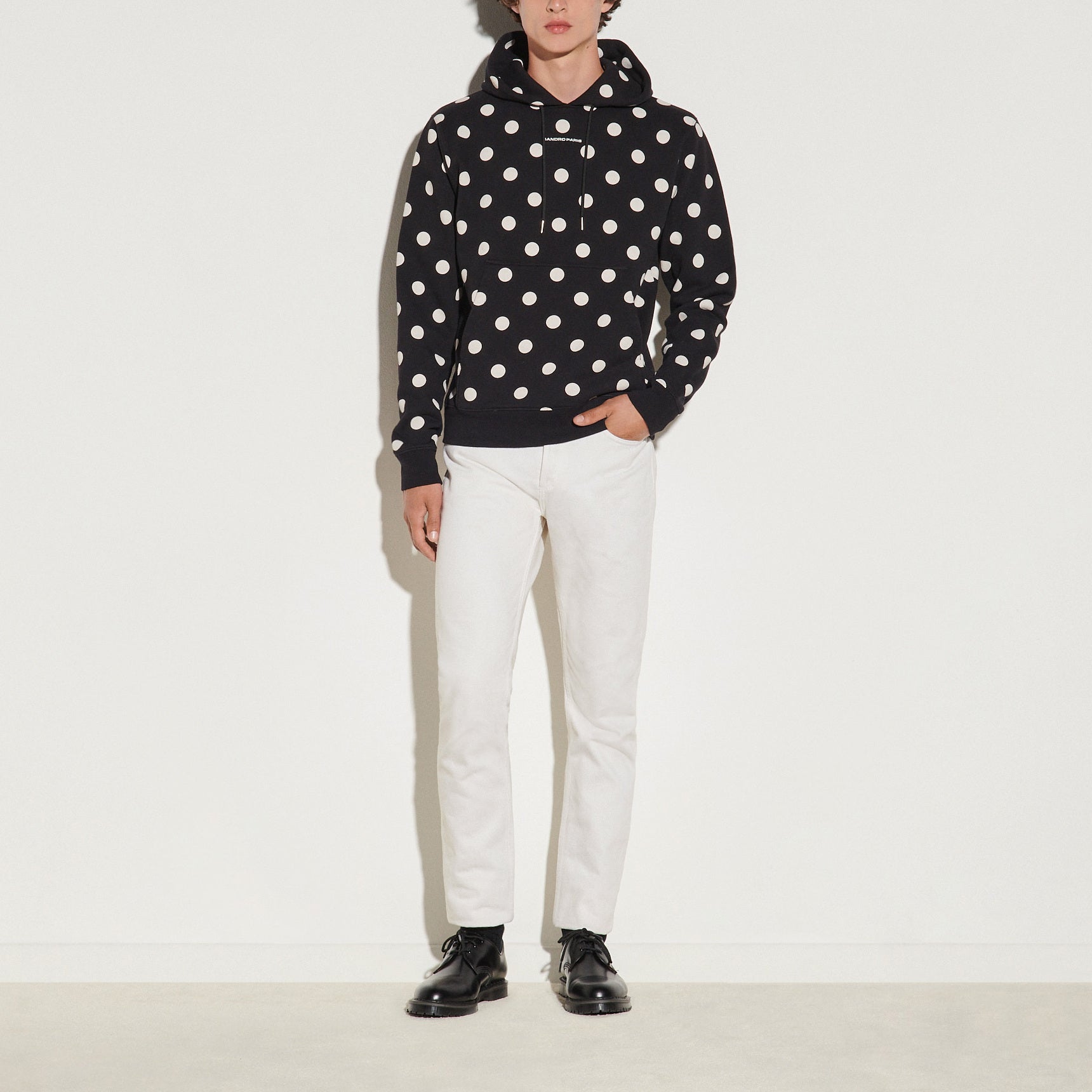 Sweat à capuche à pois Sandro seconde main