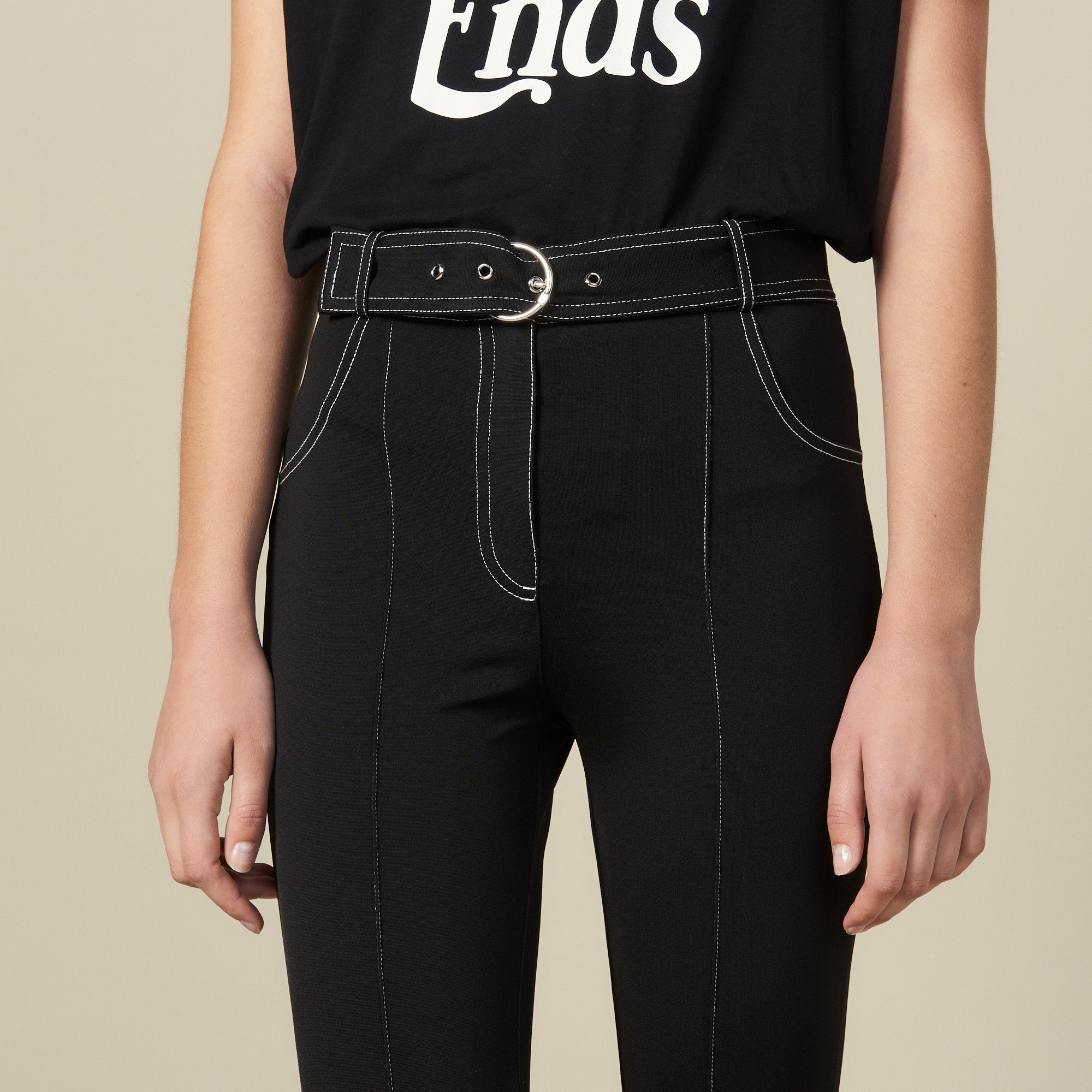 Legging à surpiqures contrastantes Sandro seconde main