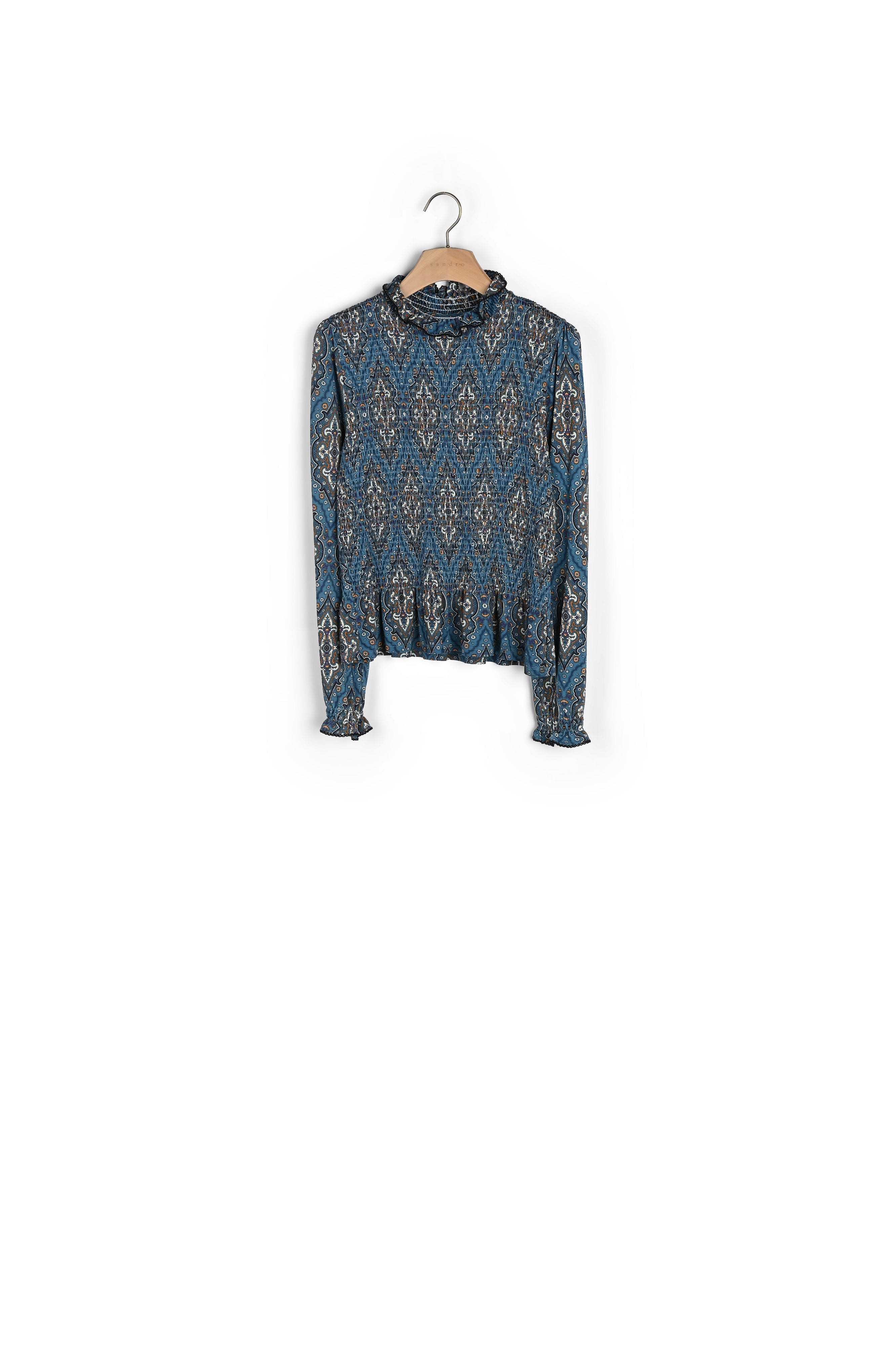 T-shirt imprimé smocké Sandro seconde main