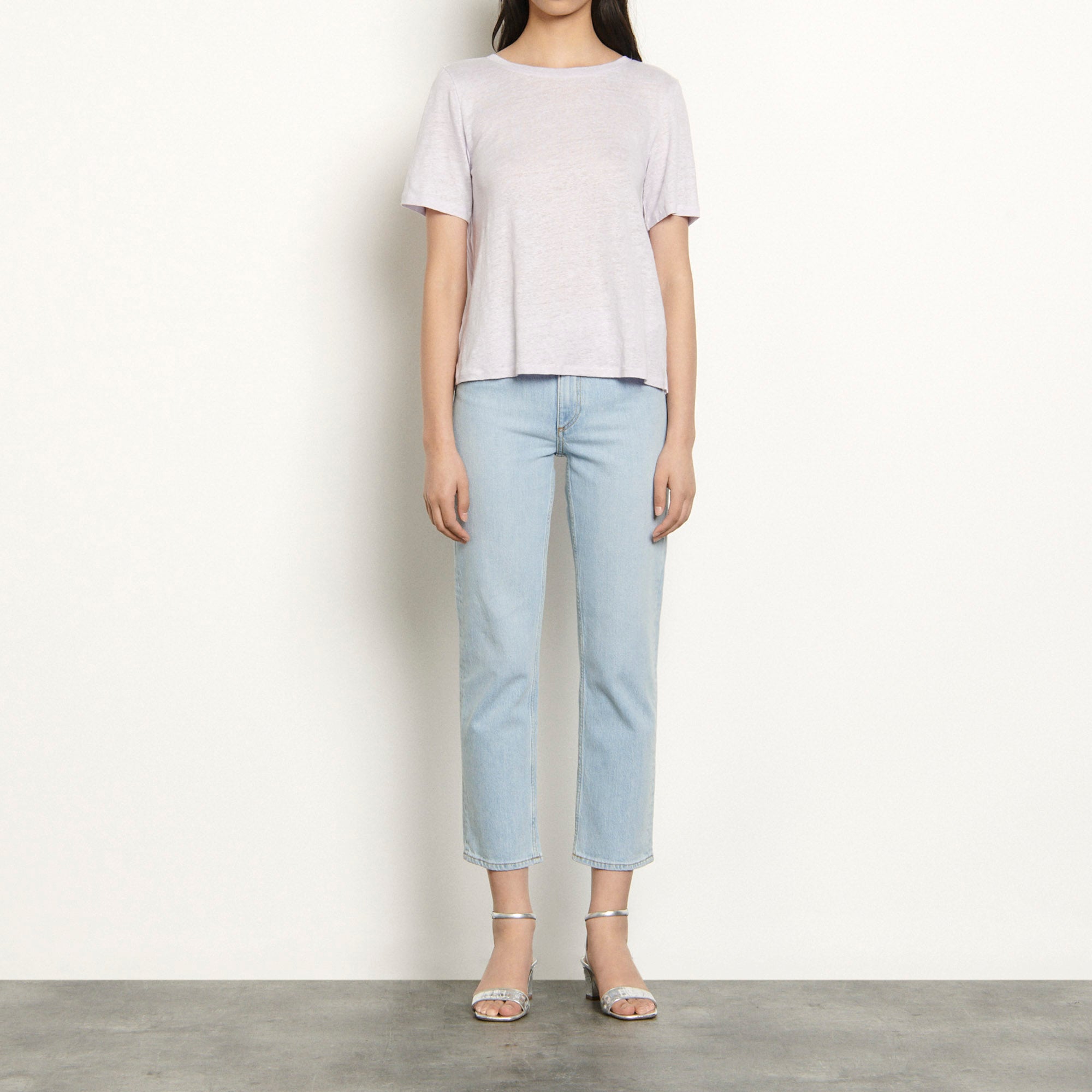 T-shirt en lin à dos plissé Sandro seconde main