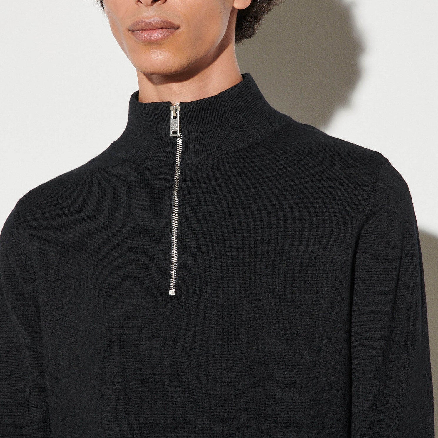 Pull en laine à col zippé Sandro seconde main