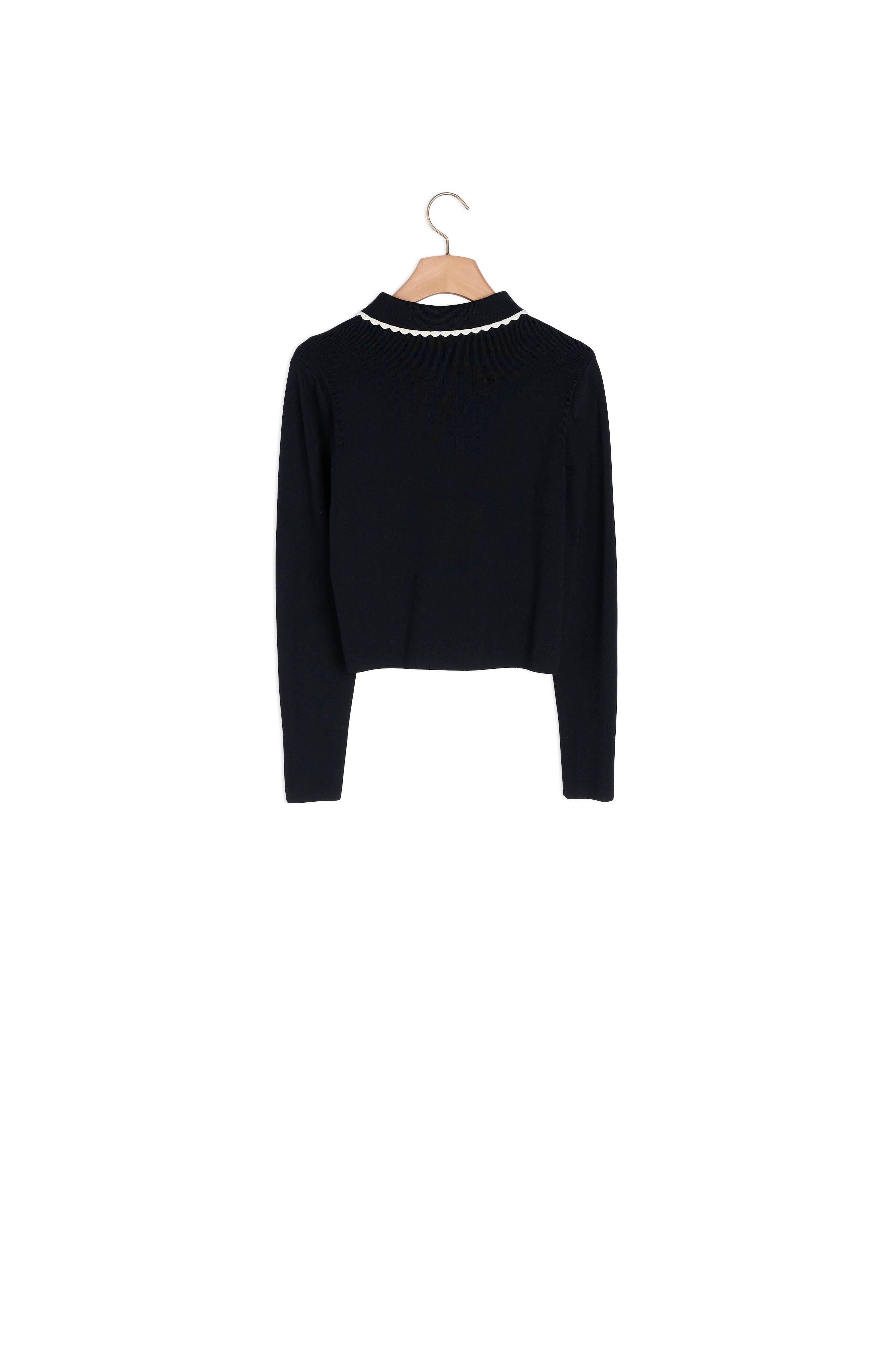 Cardigan court à col Chemise Sandro seconde main