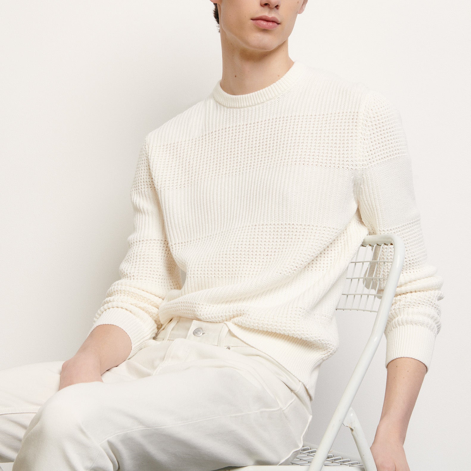 Pull col rond en coton Sandro seconde main