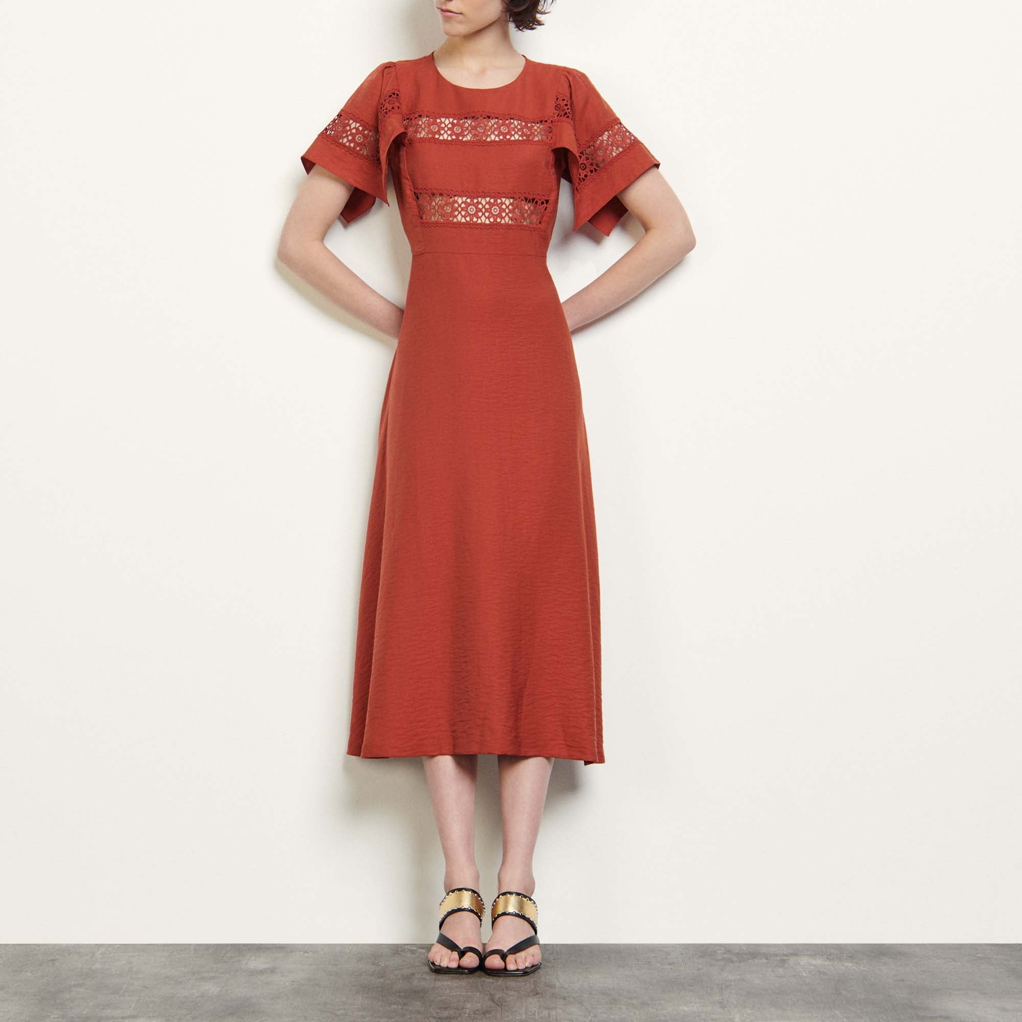 Robe avec application de dentelle Sandro seconde main