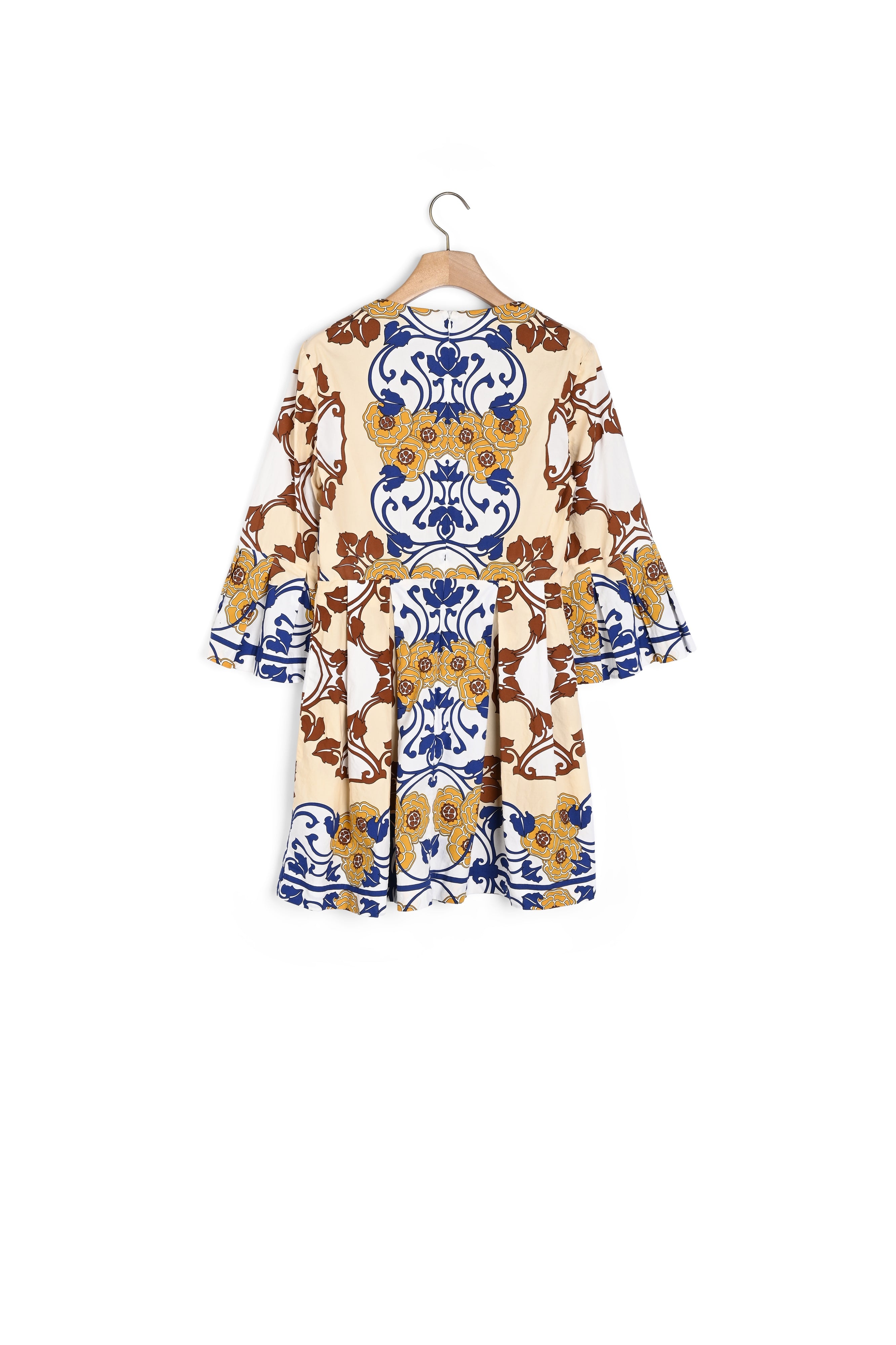 Robe en coton imprimée plissée Sandro seconde main