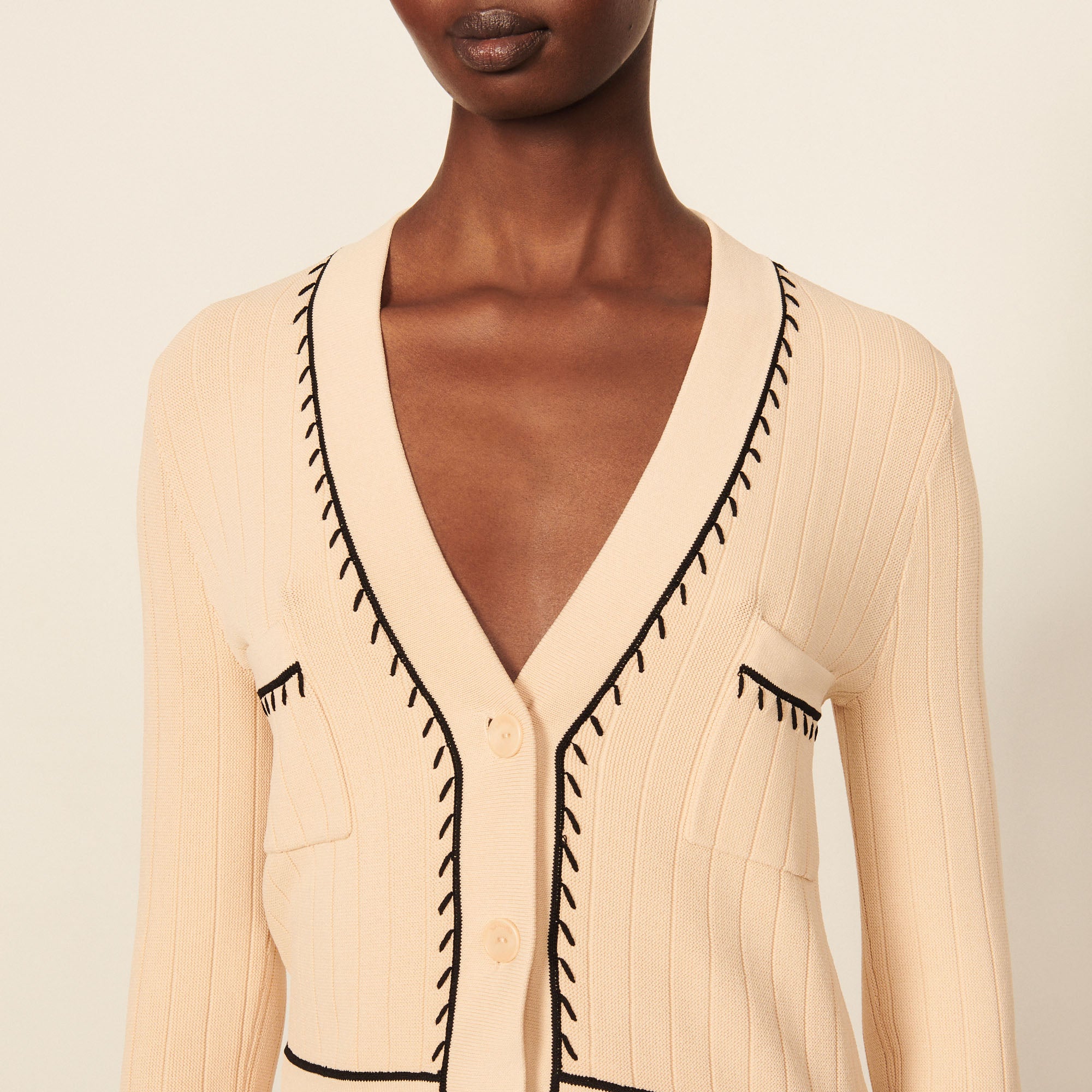 Cardigan à détails contrastés Sandro seconde main