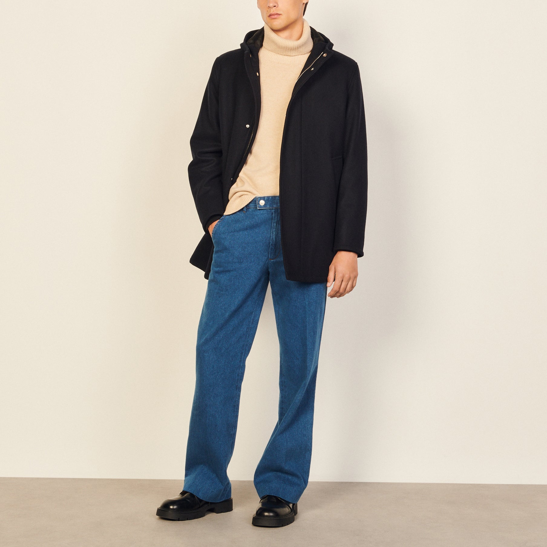 Manteau Marine Sandro seconde main